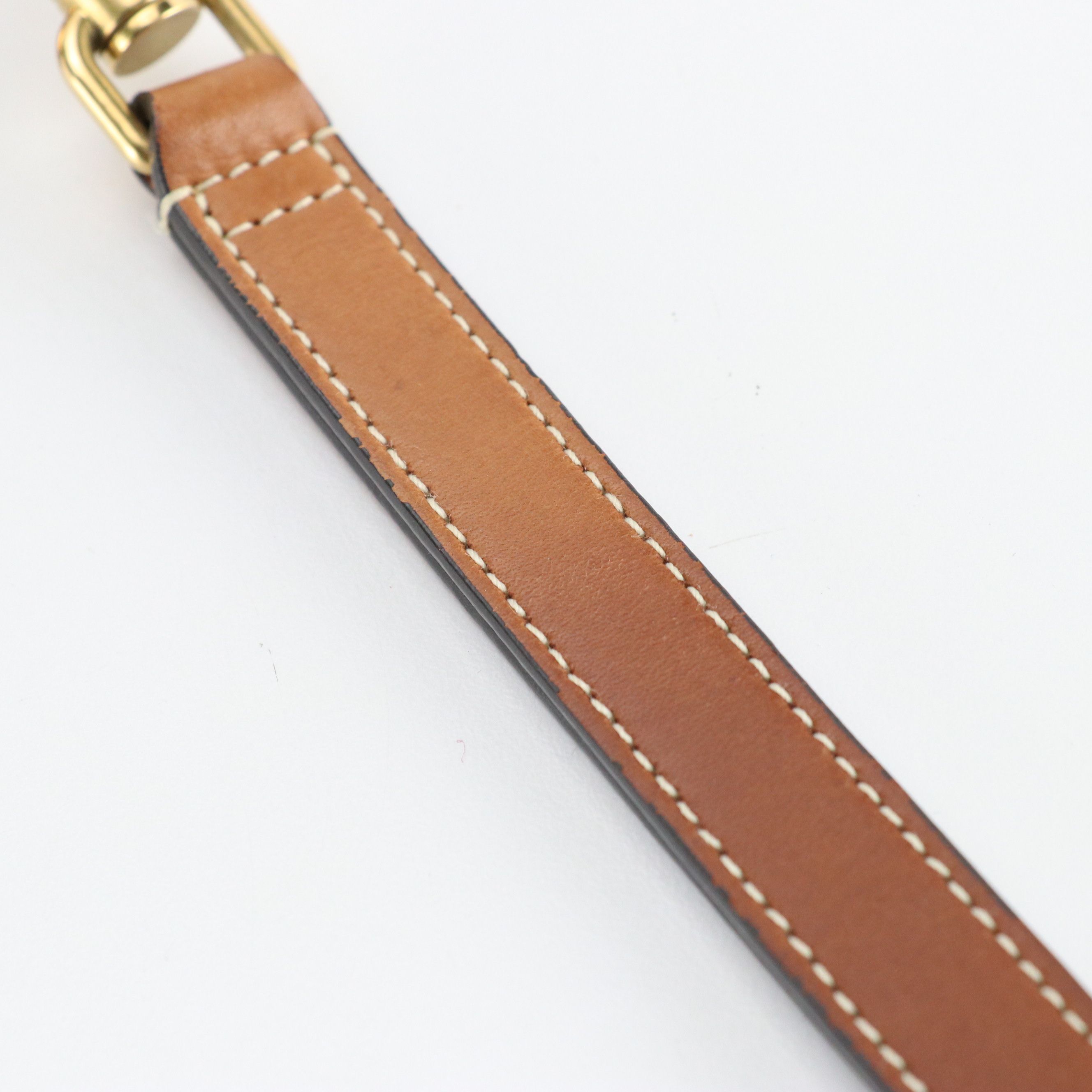 Céline Honey Brown Leather Zip Pouch