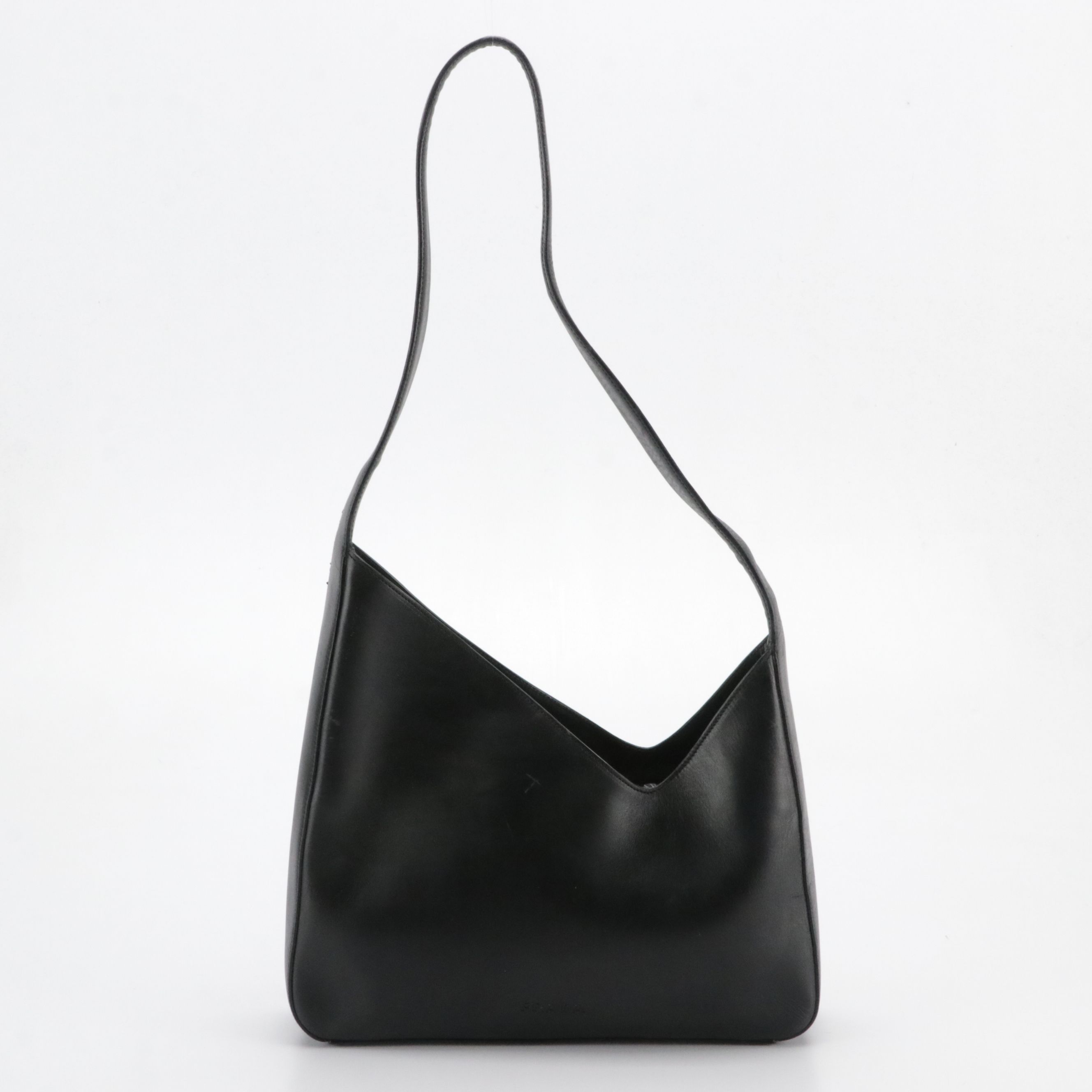 Prada Asymmetrical Hobo Shoulder Bag in Black Leather