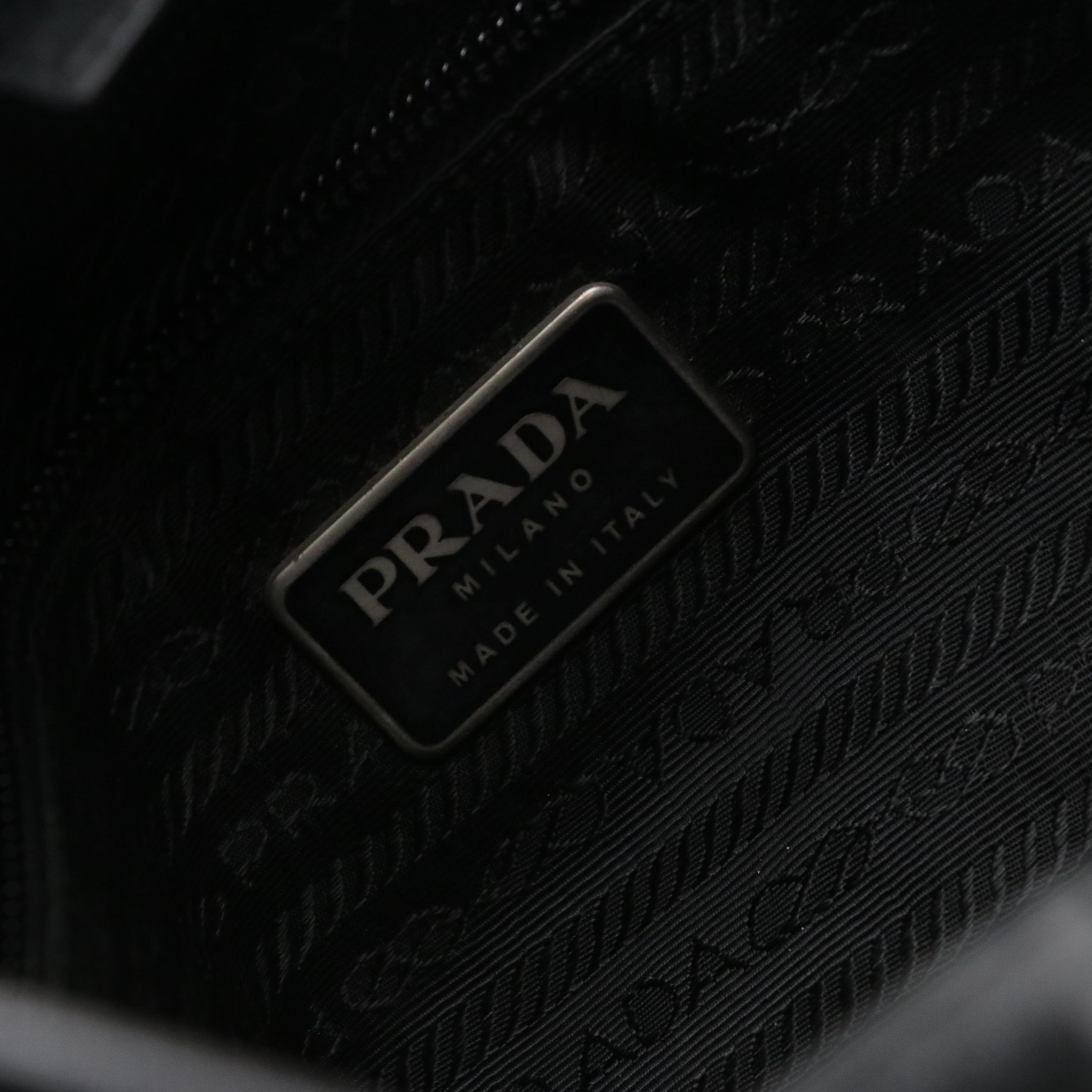 Prada Asymmetrical Hobo Shoulder Bag in Black Leather