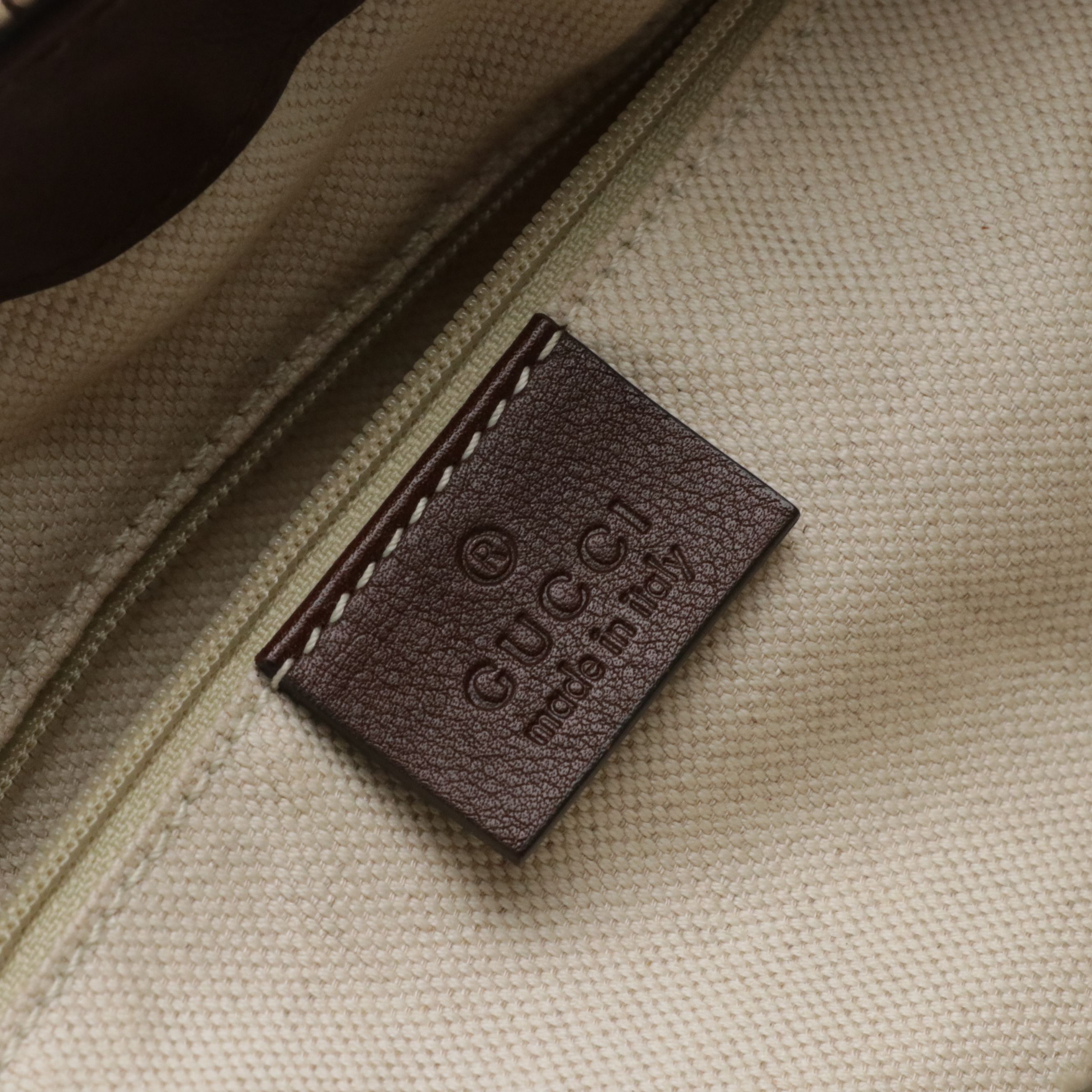 Gucci Sukey Top Handle Two-Way Shoulder Bag in Dark Brown Diamante Leather