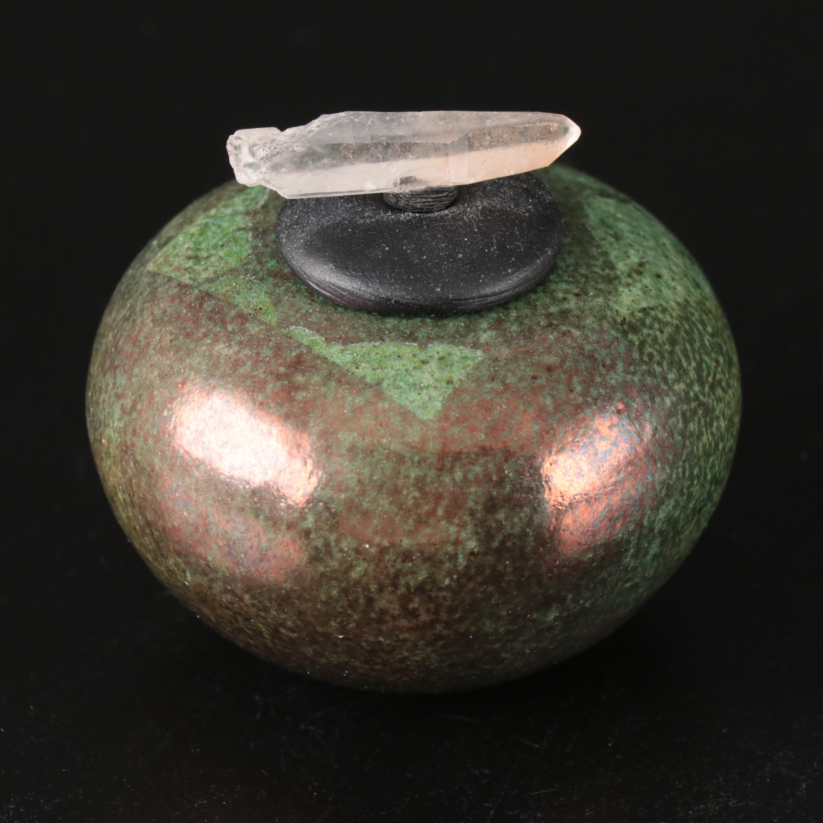 Tiffany & Co. Crystal Apple Paperweight with Other Table Accessories