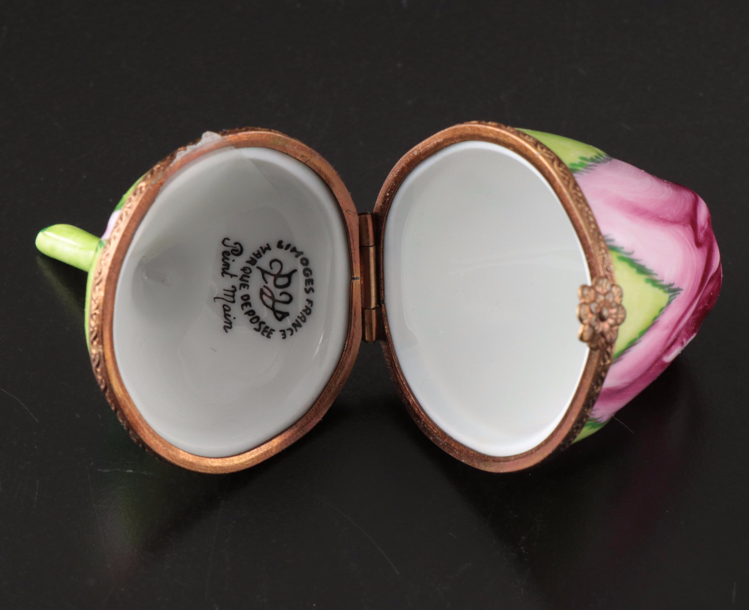 Tiffany & Co. Crystal Apple Paperweight with Other Table Accessories