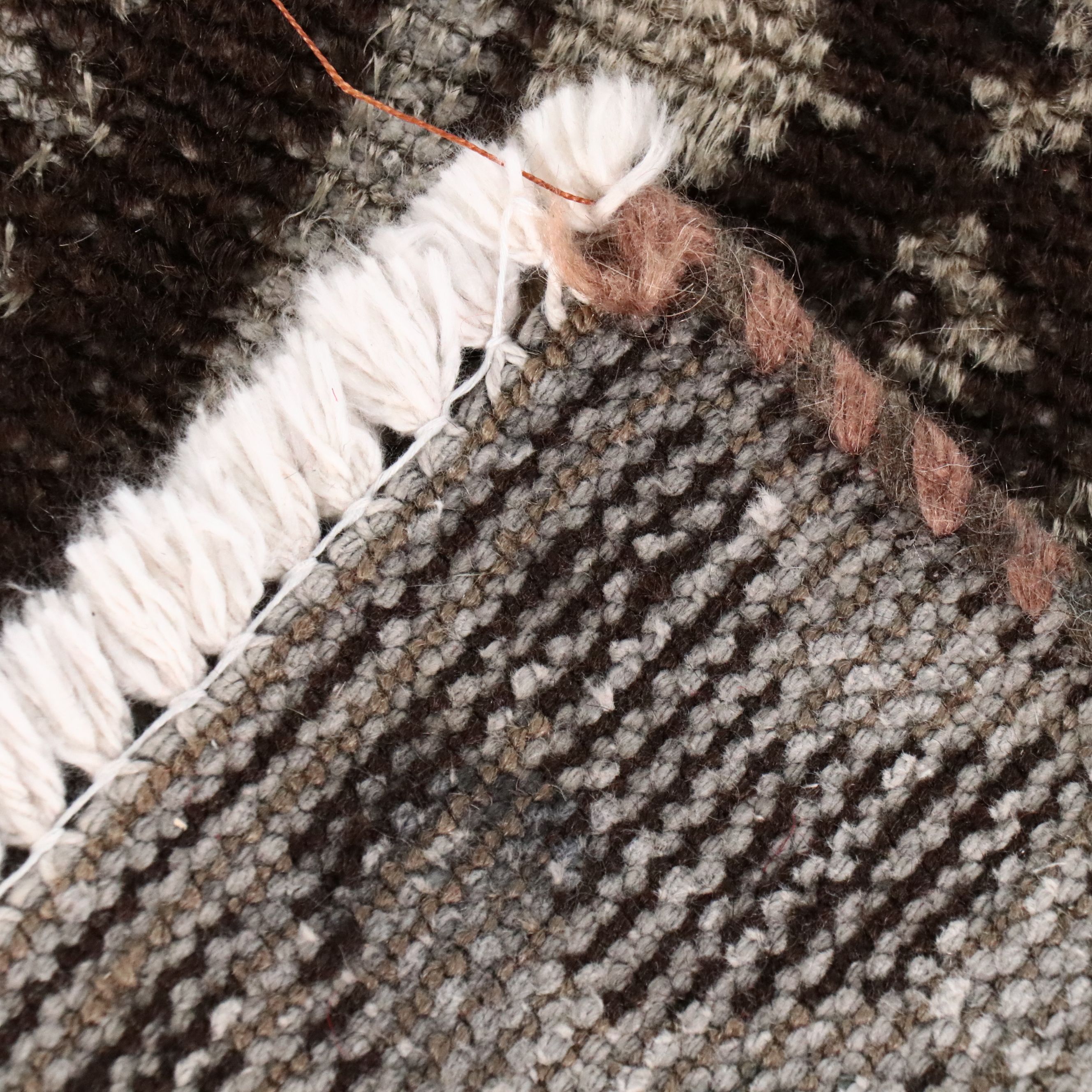 3'7 x 6'10 Hand-Knotted Afghan Style Baluch Area Rug