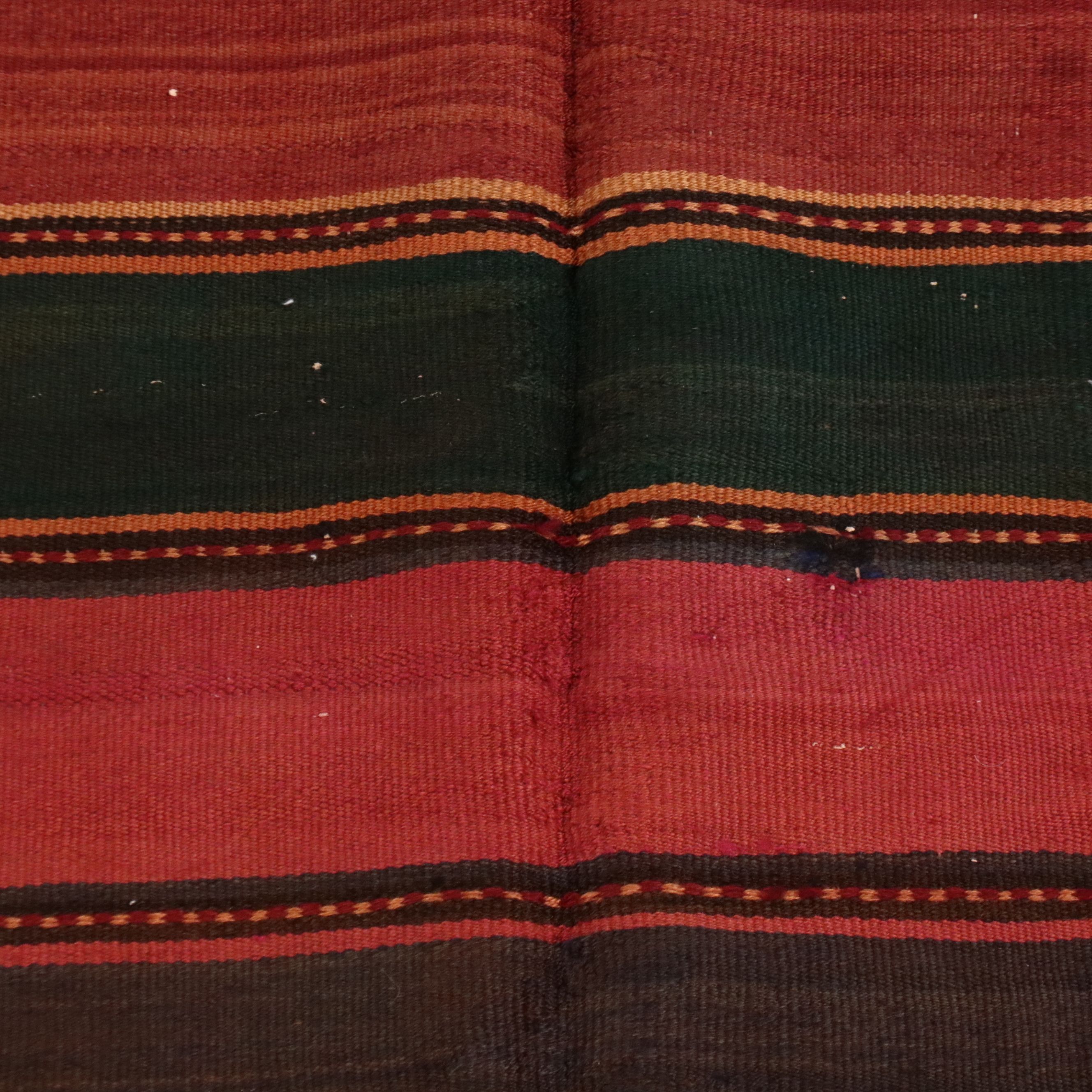 5'3 x 12'2 Handwoven Turkish Striped Kilim Long Rug