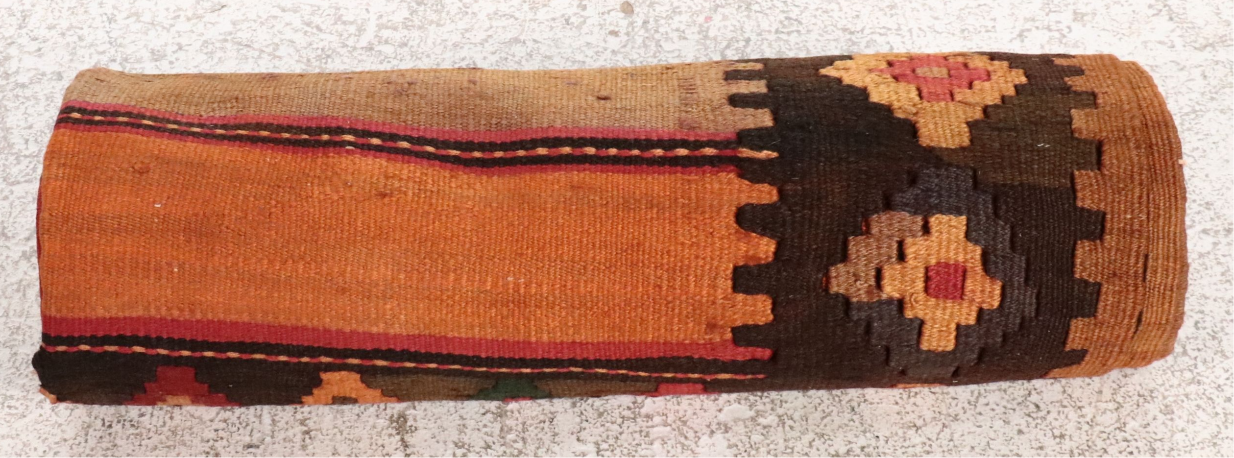 5'3 x 12'2 Handwoven Turkish Striped Kilim Long Rug