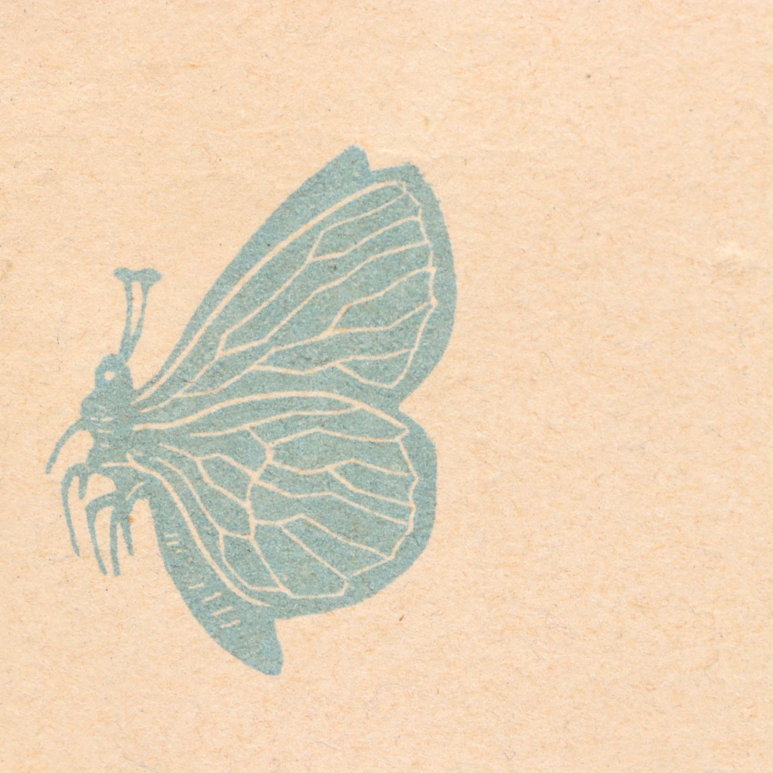 Fritz Lang Woodcut "Little Bear with Butterfly," Early 20th Century