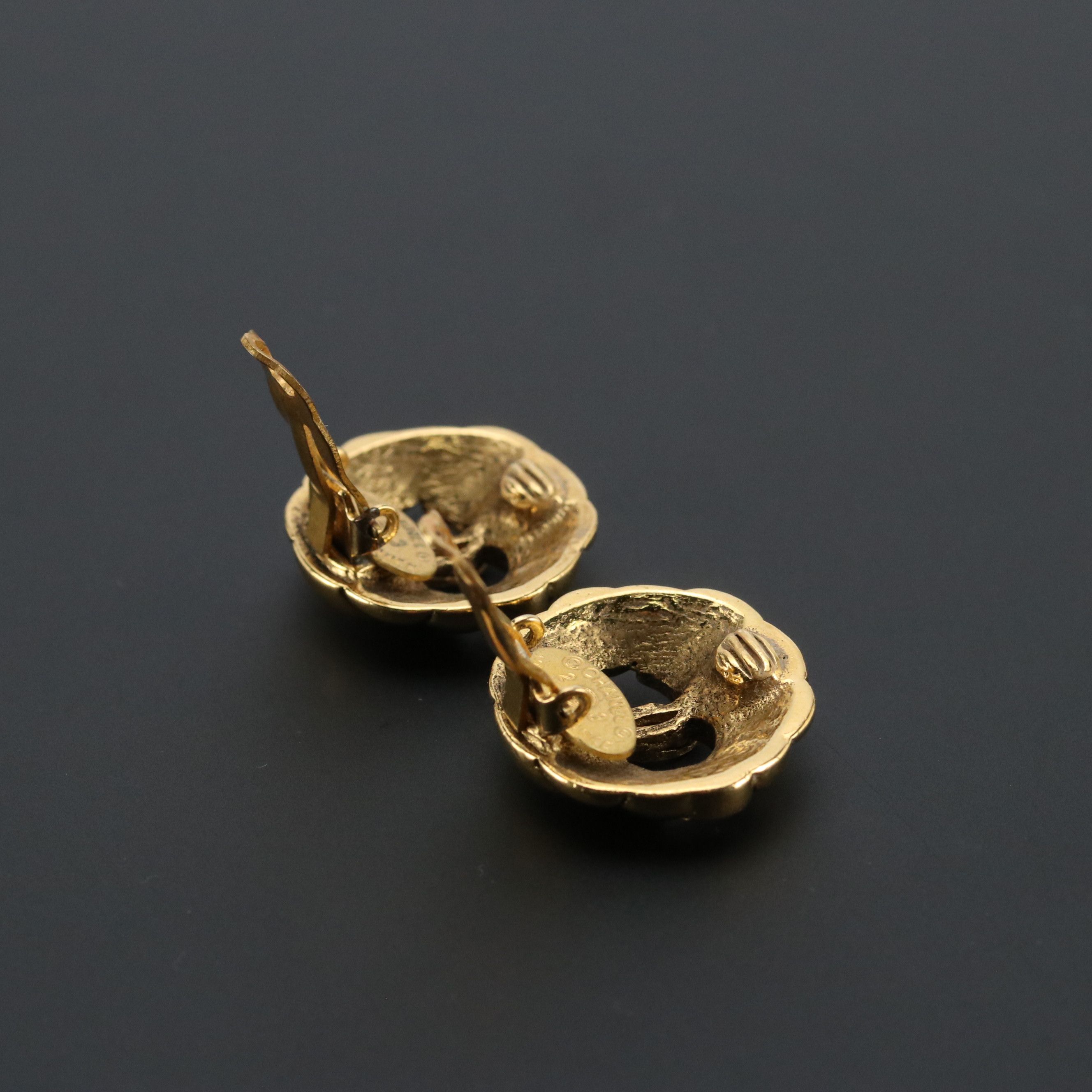 Chanel CC Clip Earrings