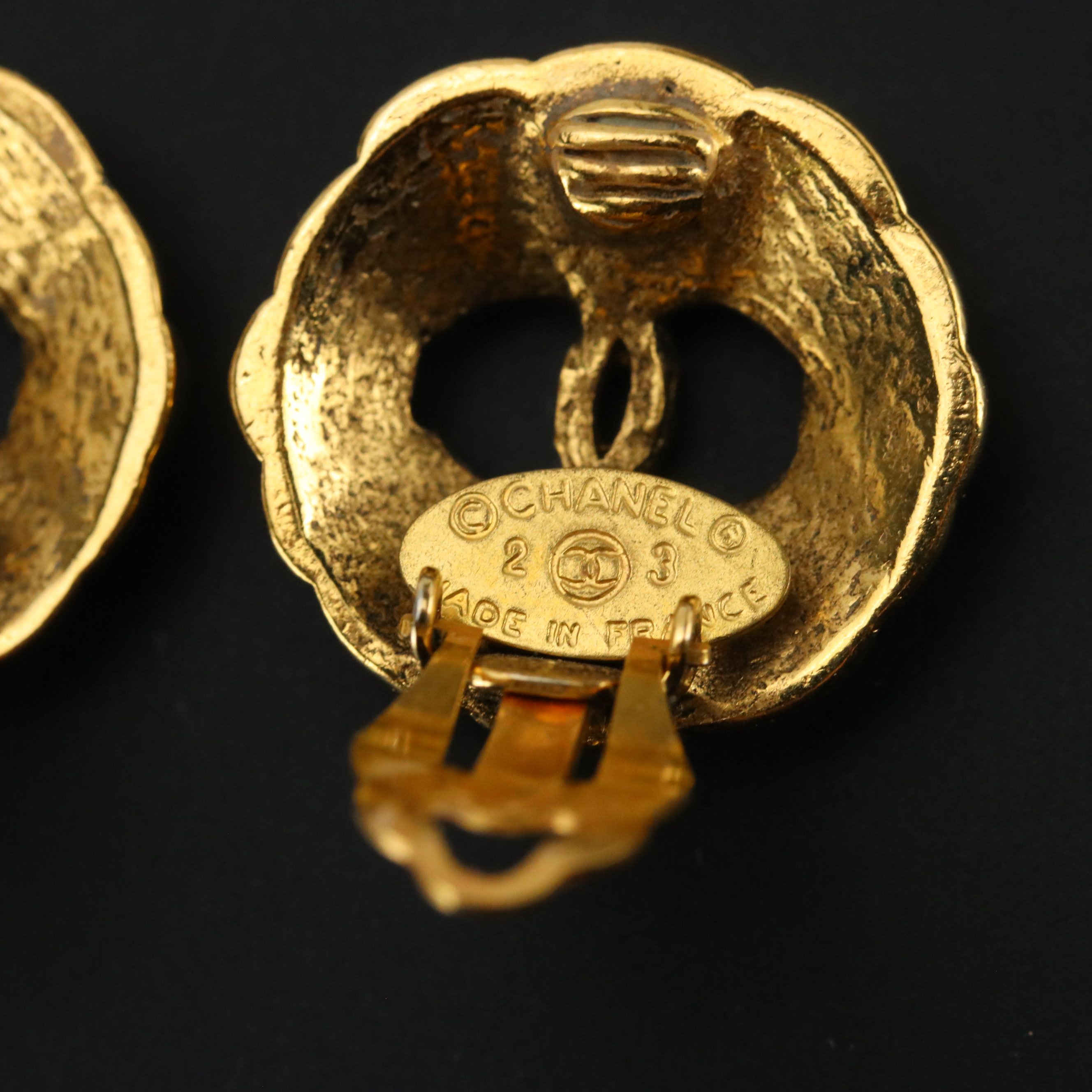 Chanel CC Clip Earrings