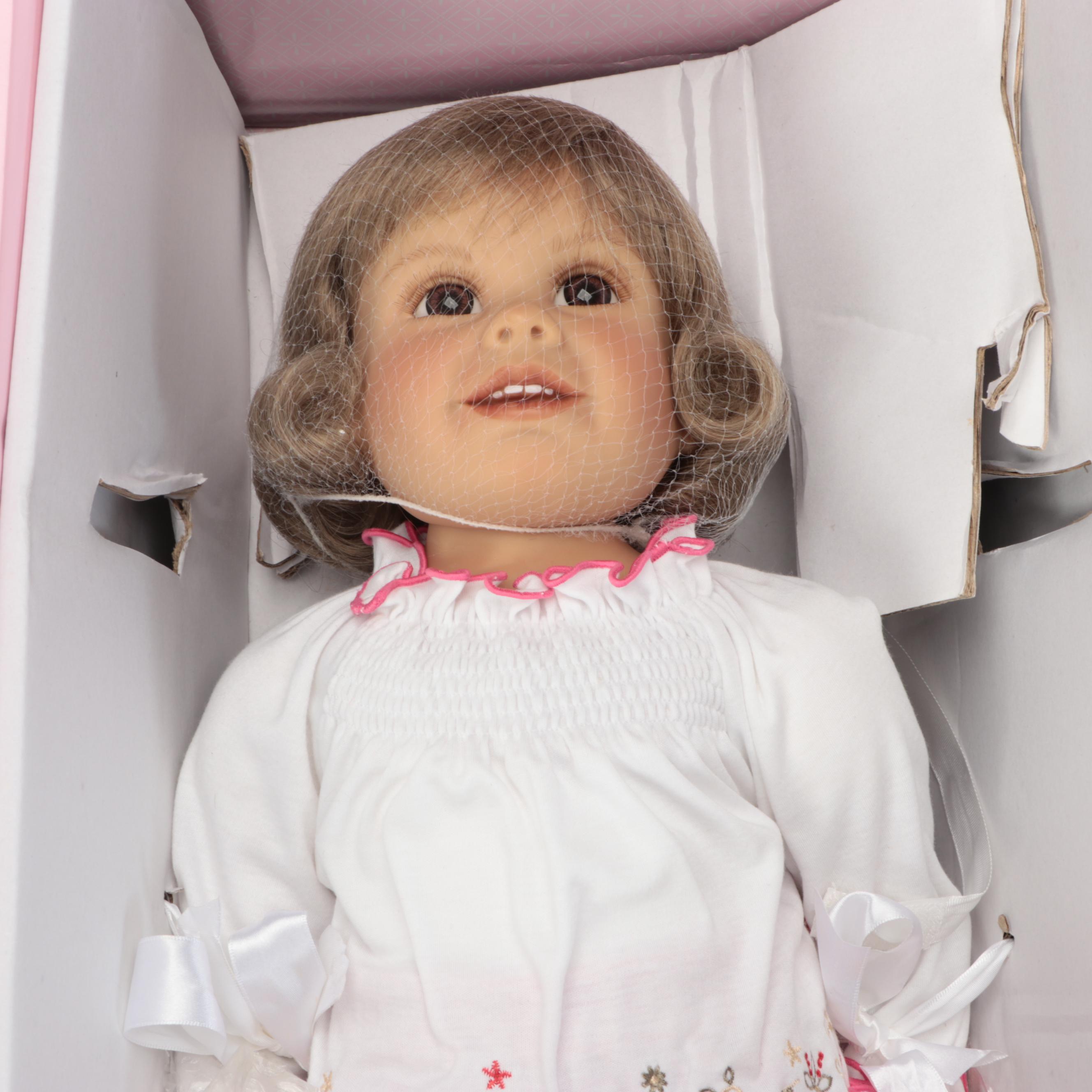 Margit Dassen Porcelain Doll with Heart & Soul Plastic Doll