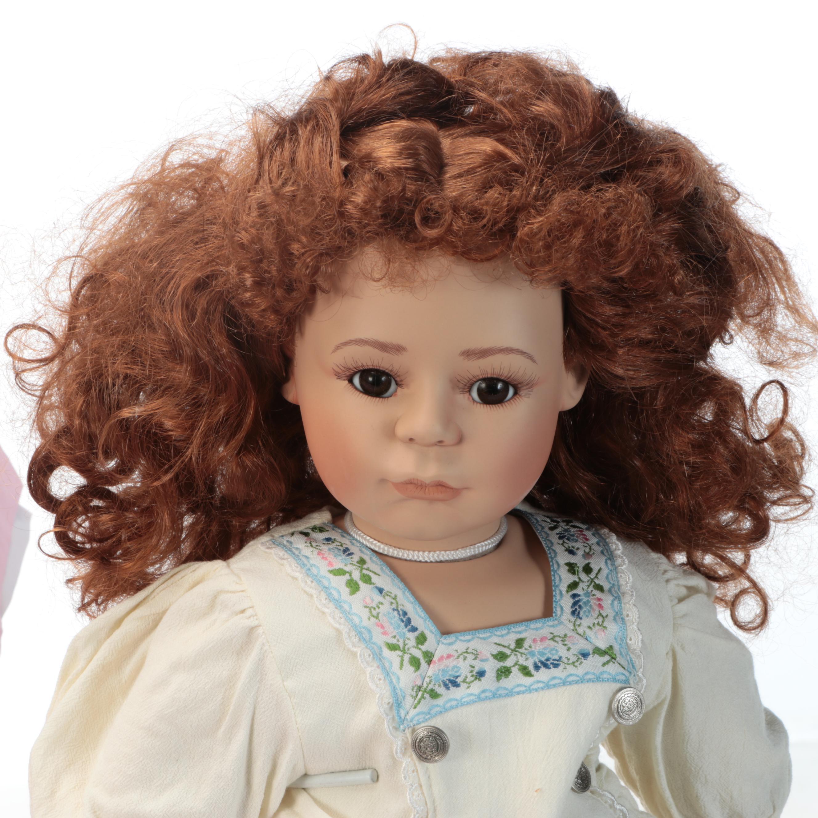Margit Dassen Porcelain Doll with Heart & Soul Plastic Doll