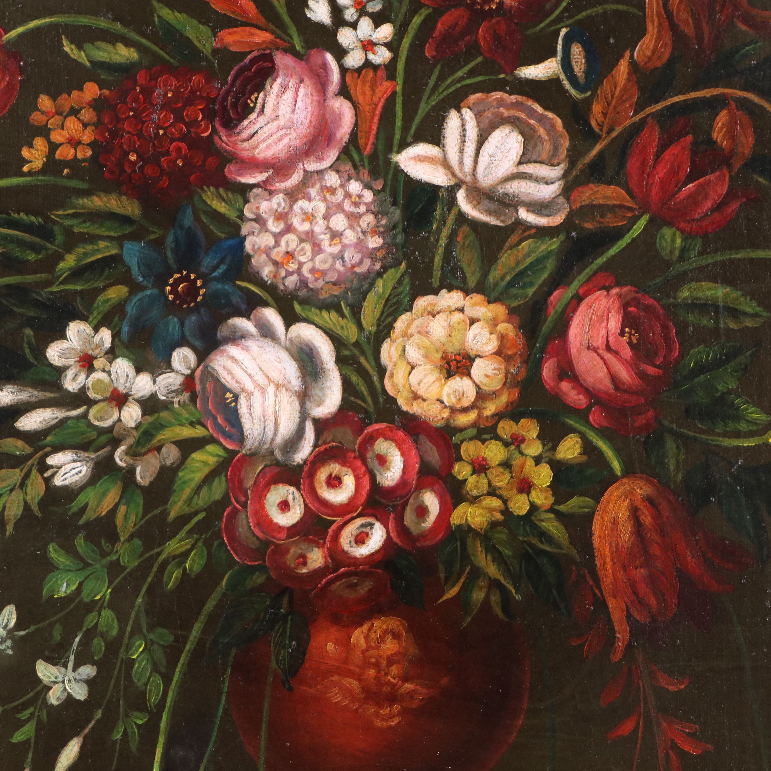 Dutch School Still Life Oil Painting of Bouquet, Early 20th Century