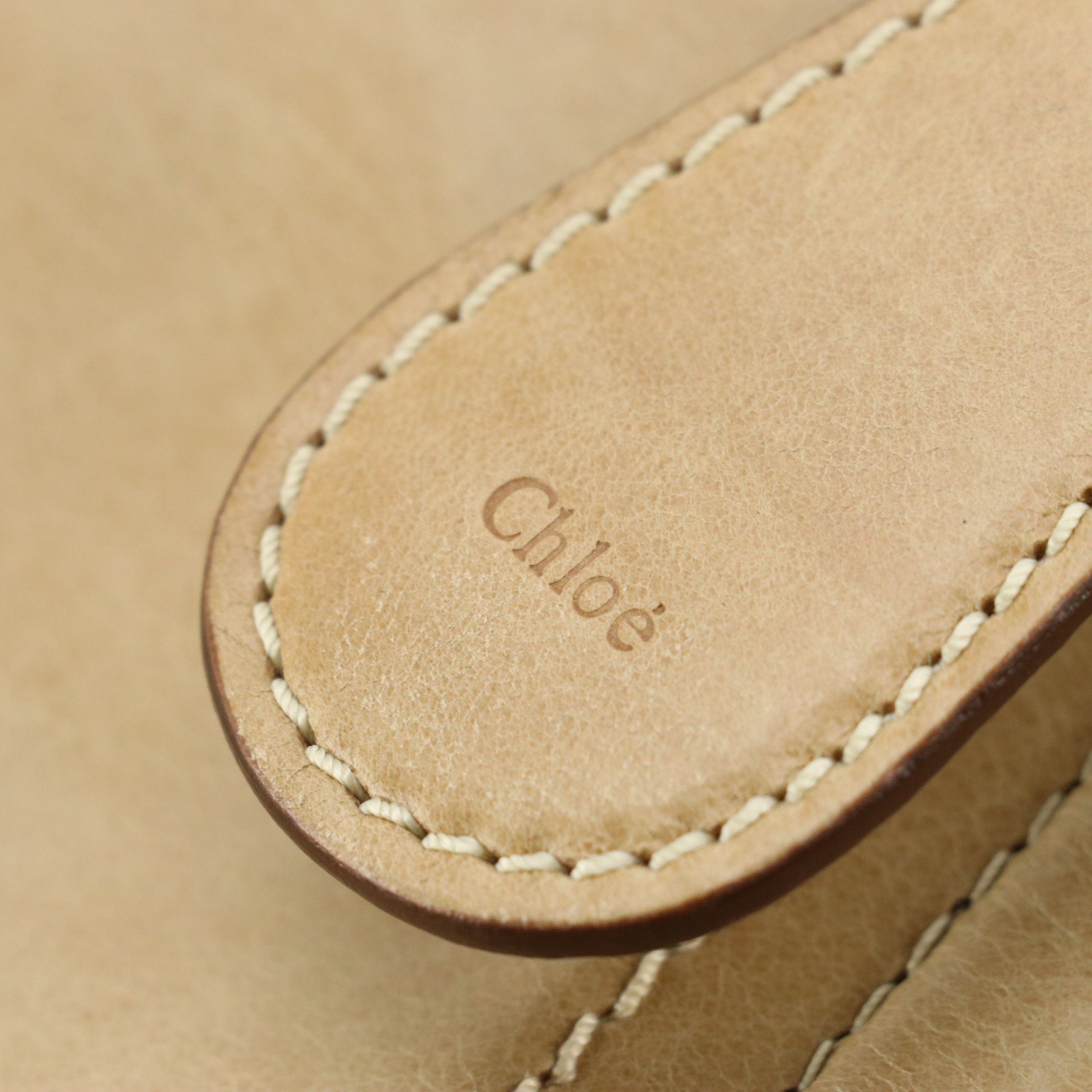 Chloé Large Crossbody Bag in Tan Calfskin Leather