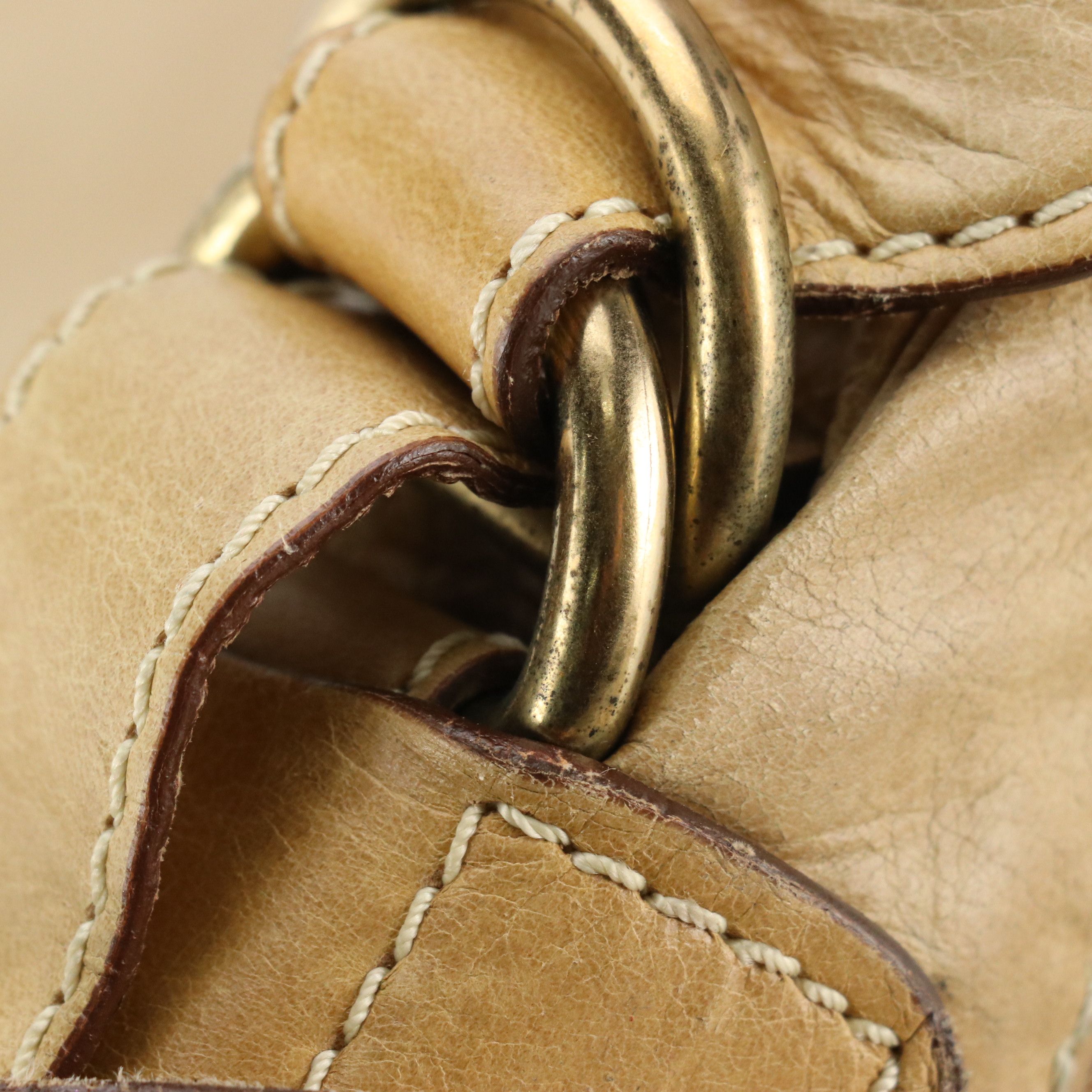 Chloé Large Crossbody Bag in Tan Calfskin Leather