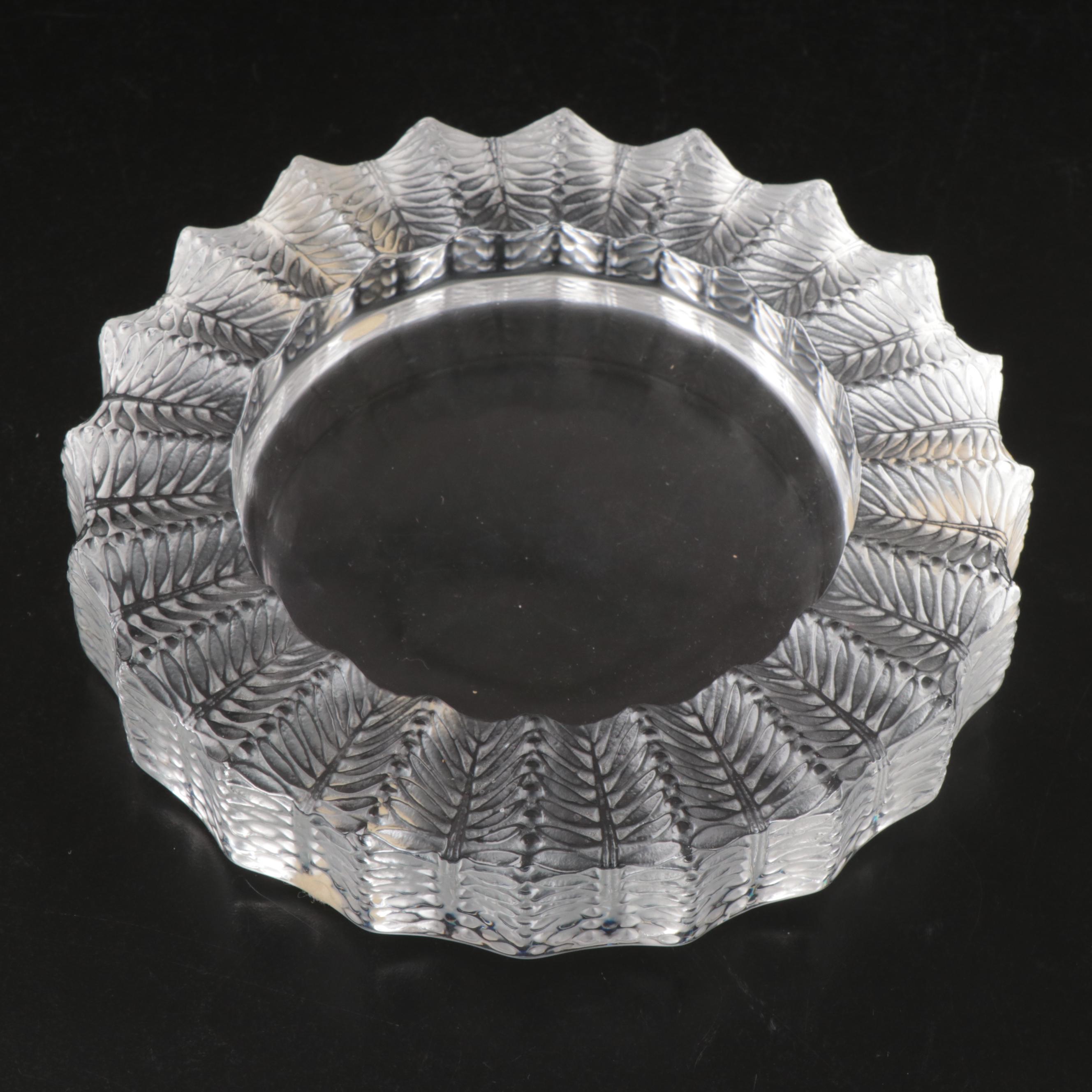 Lalique "Jamaique" Frosted and Clear Crystal Ashtray