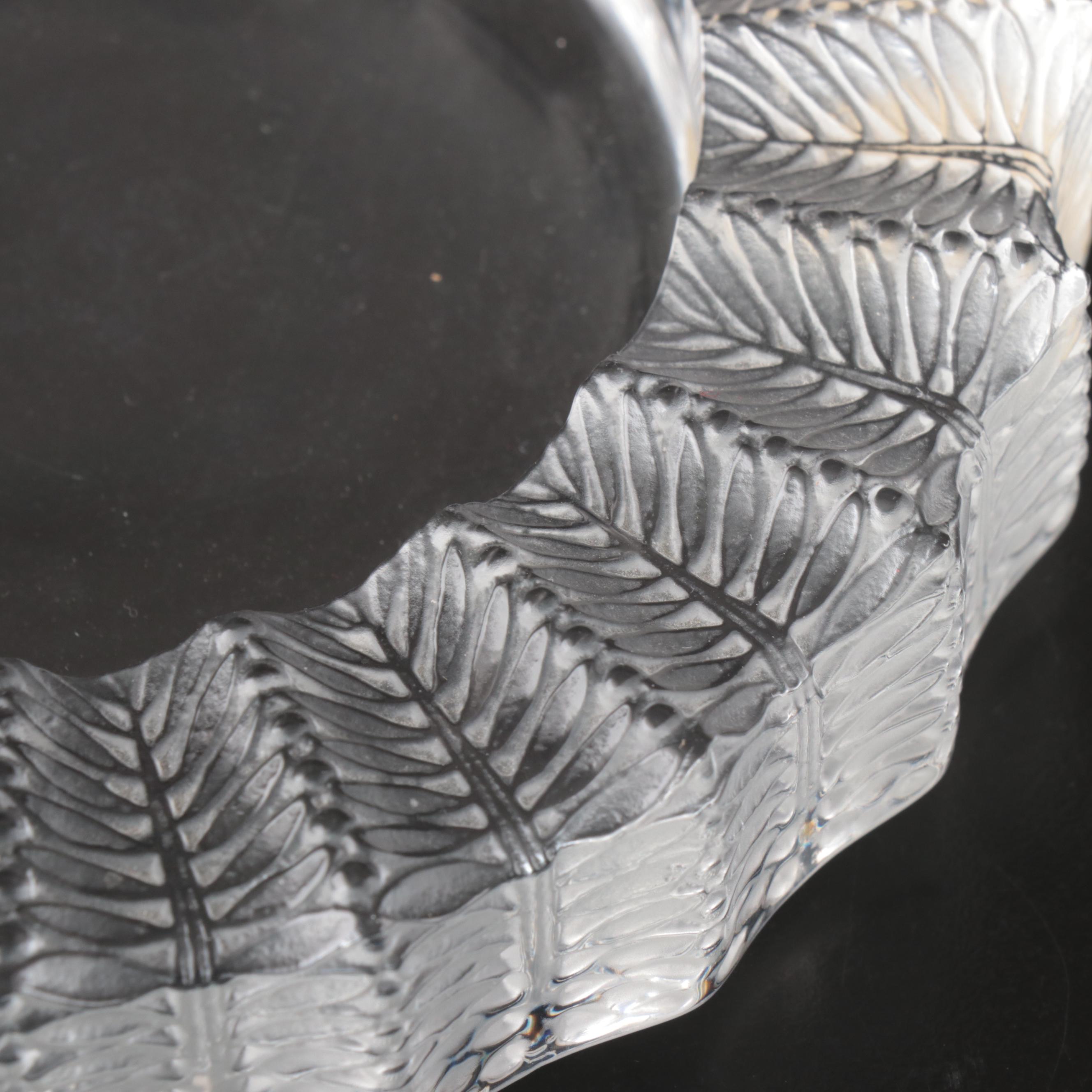 Lalique "Jamaique" Frosted and Clear Crystal Ashtray