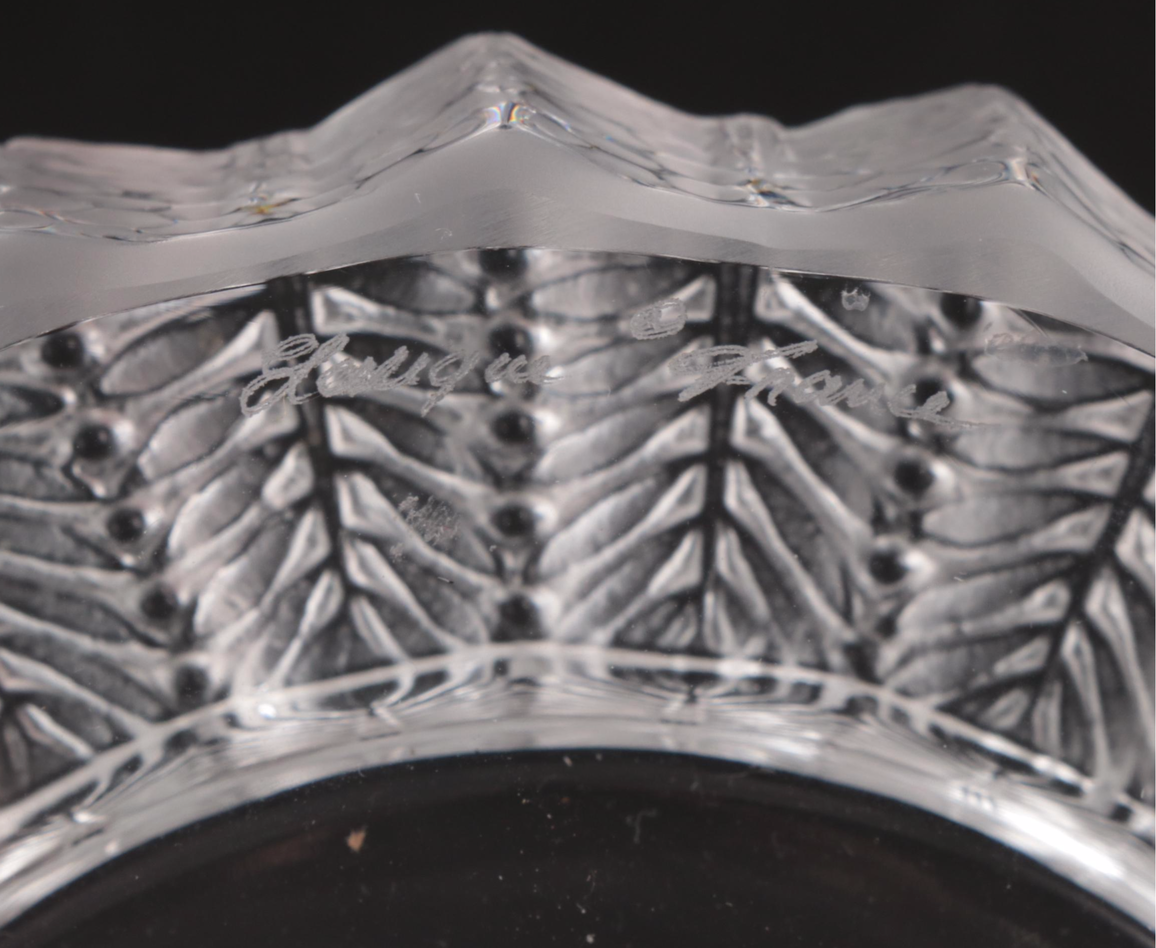 Lalique "Jamaique" Frosted and Clear Crystal Ashtray