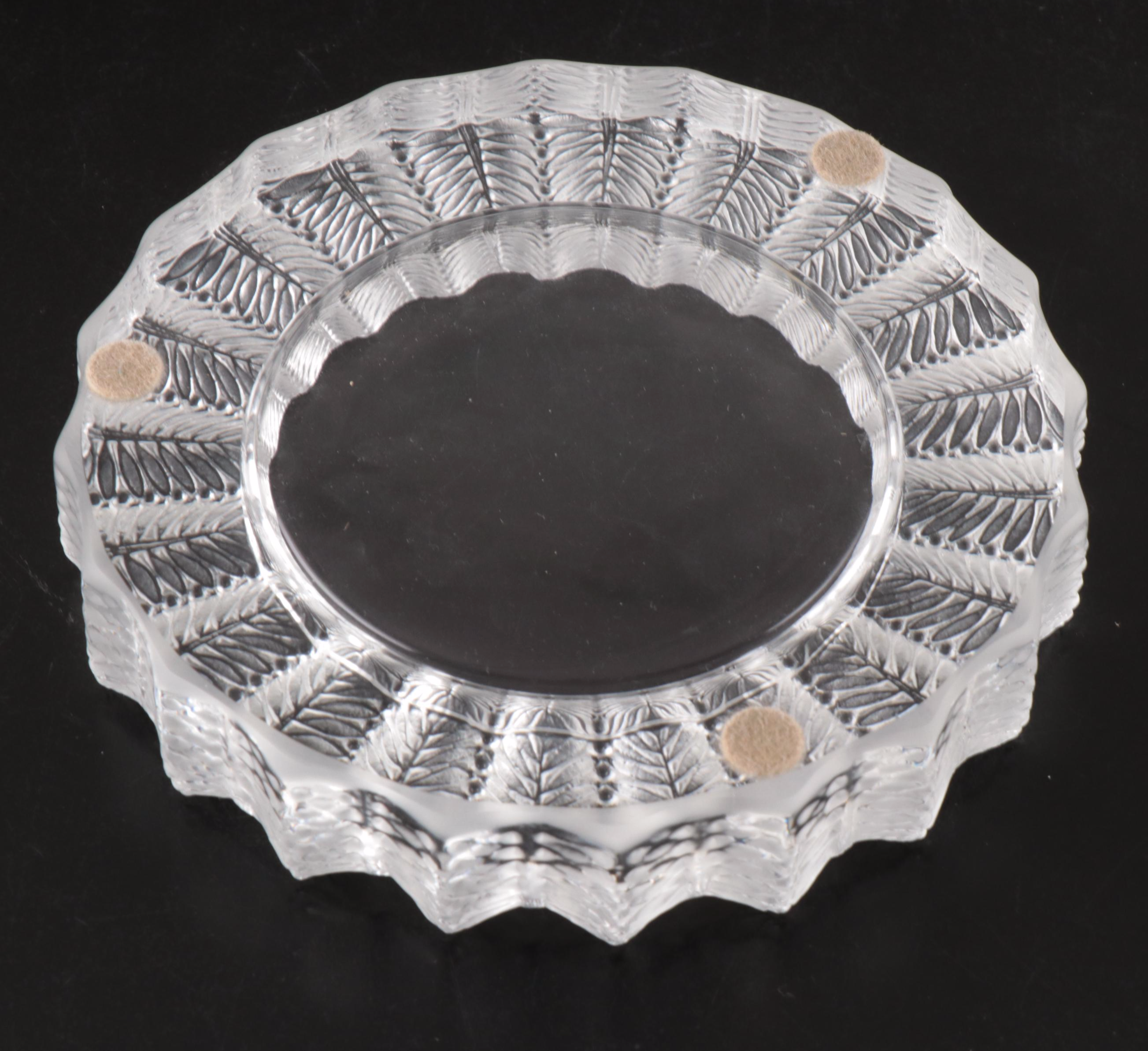 Lalique "Jamaique" Frosted and Clear Crystal Ashtray