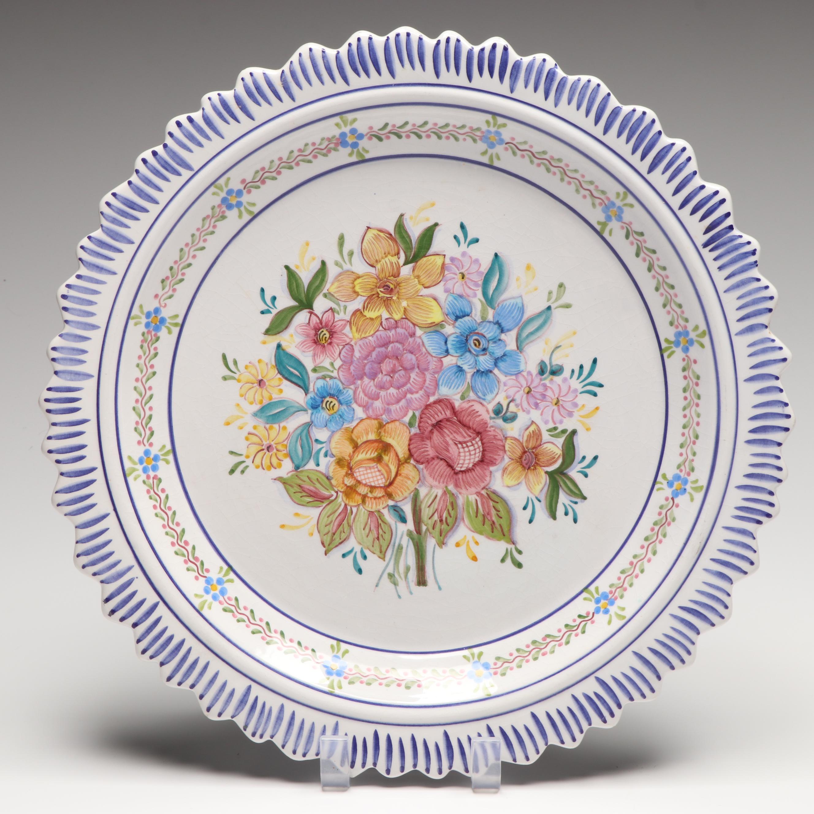 Mottahedeh Majolica Flower Bowl with Mexican & Portuguese Serveware