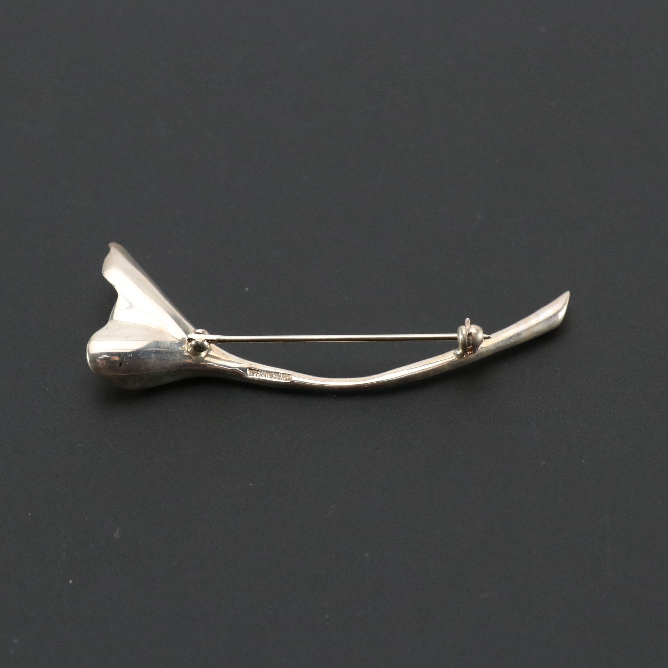 Tiffany & Co. Sterling Silver Calla Lily Brooch Pin