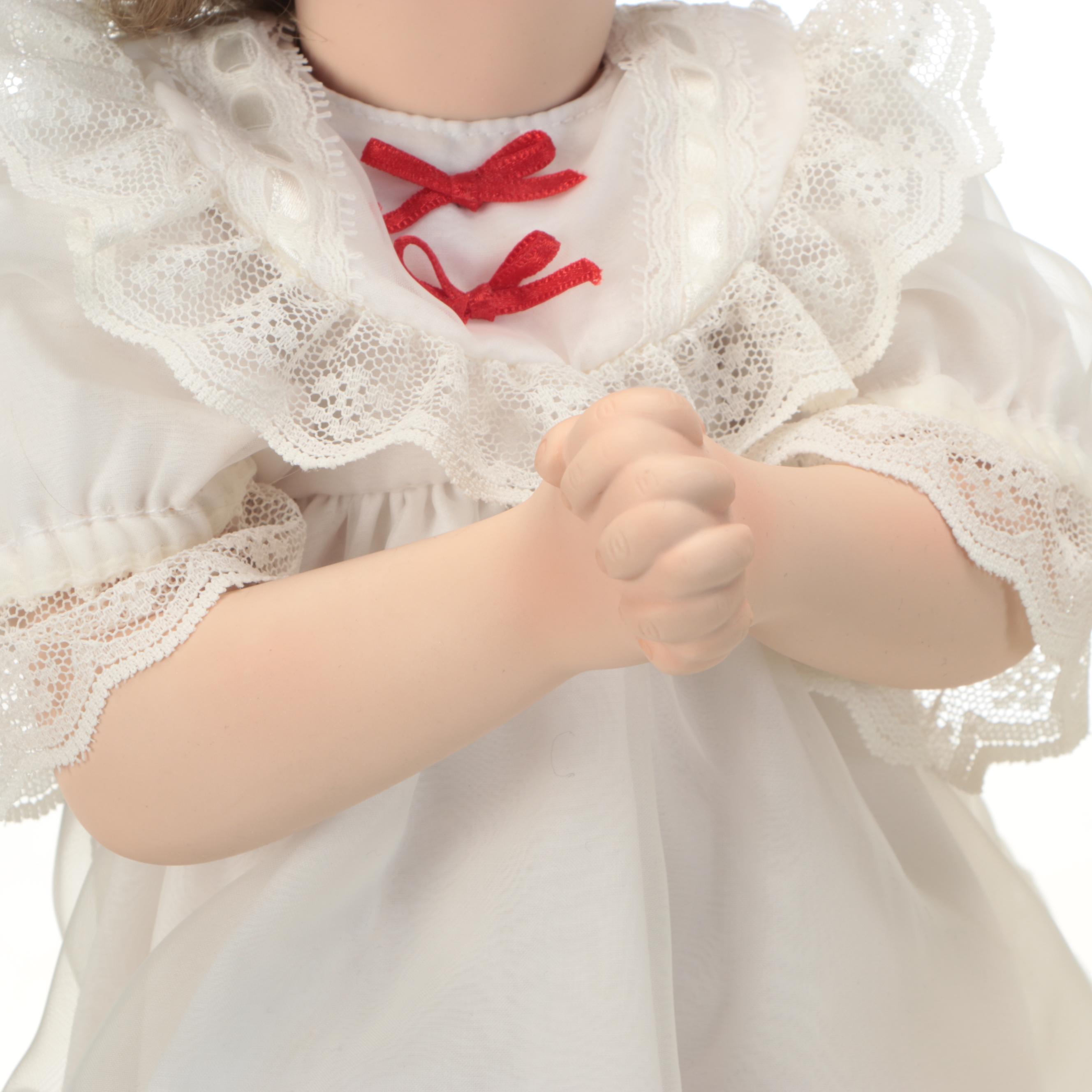Danbury Mint "Patience", "A Child's Prayer" and "Sitting Pretty" Porcelain Dolls