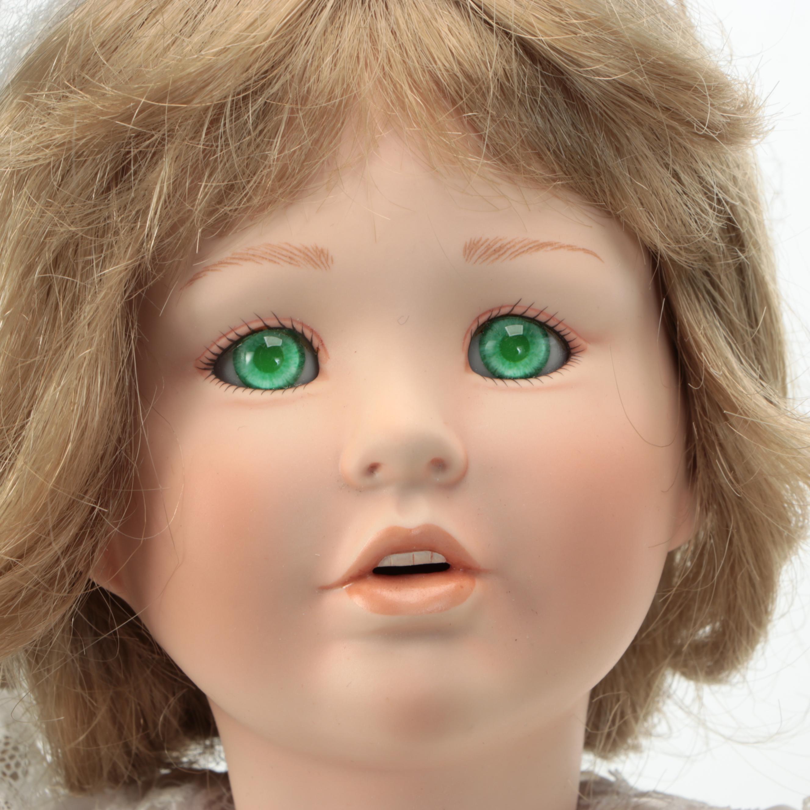 Danbury Mint "Patience", "A Child's Prayer" and "Sitting Pretty" Porcelain Dolls