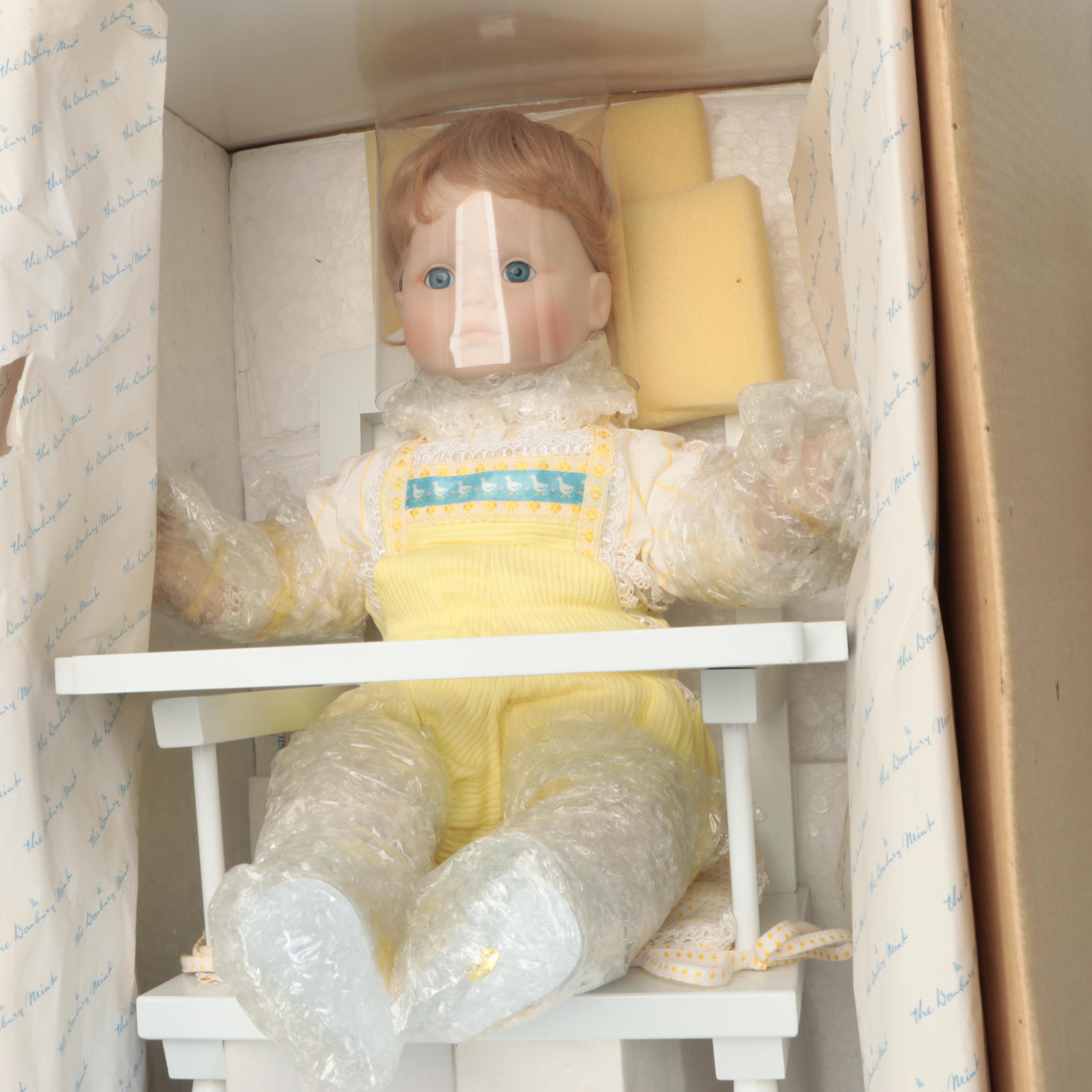 Danbury Mint "Patience", "A Child's Prayer" and "Sitting Pretty" Porcelain Dolls