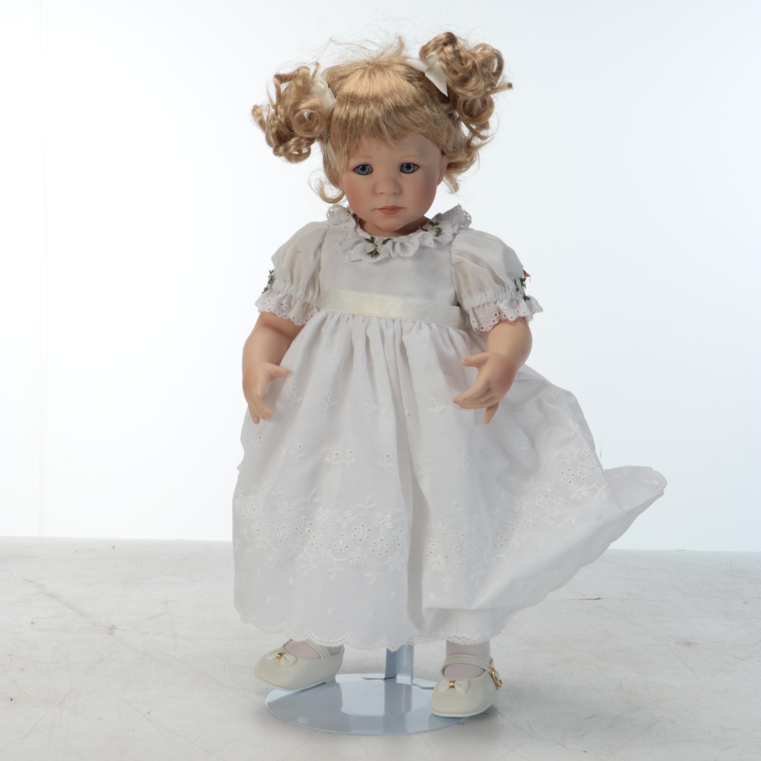 Danbury Mint "Patience", "A Child's Prayer" and "Sitting Pretty" Porcelain Dolls