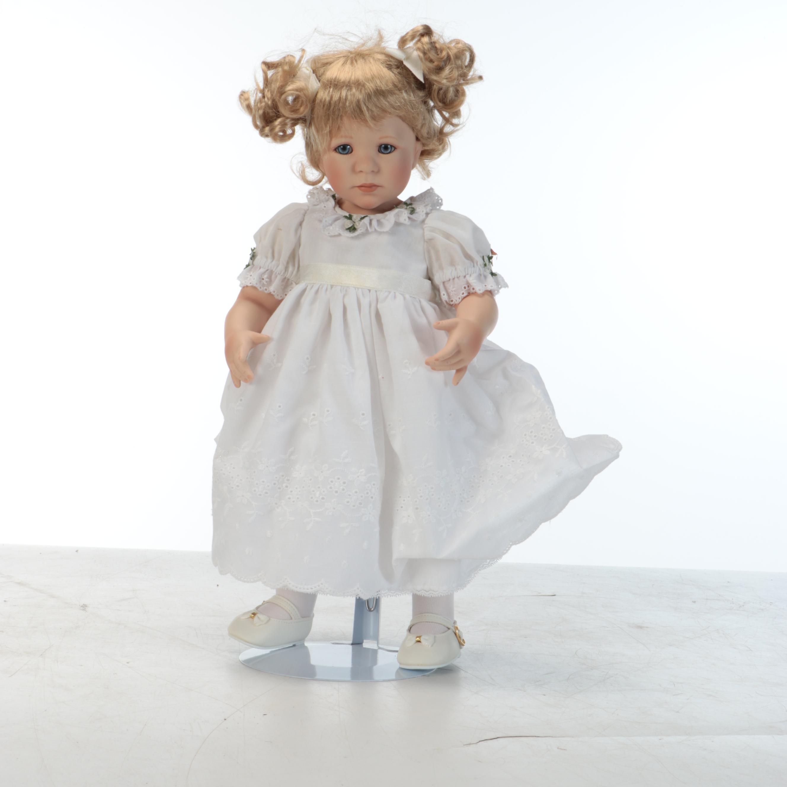 Danbury Mint "Patience", "A Child's Prayer" and "Sitting Pretty" Porcelain Dolls