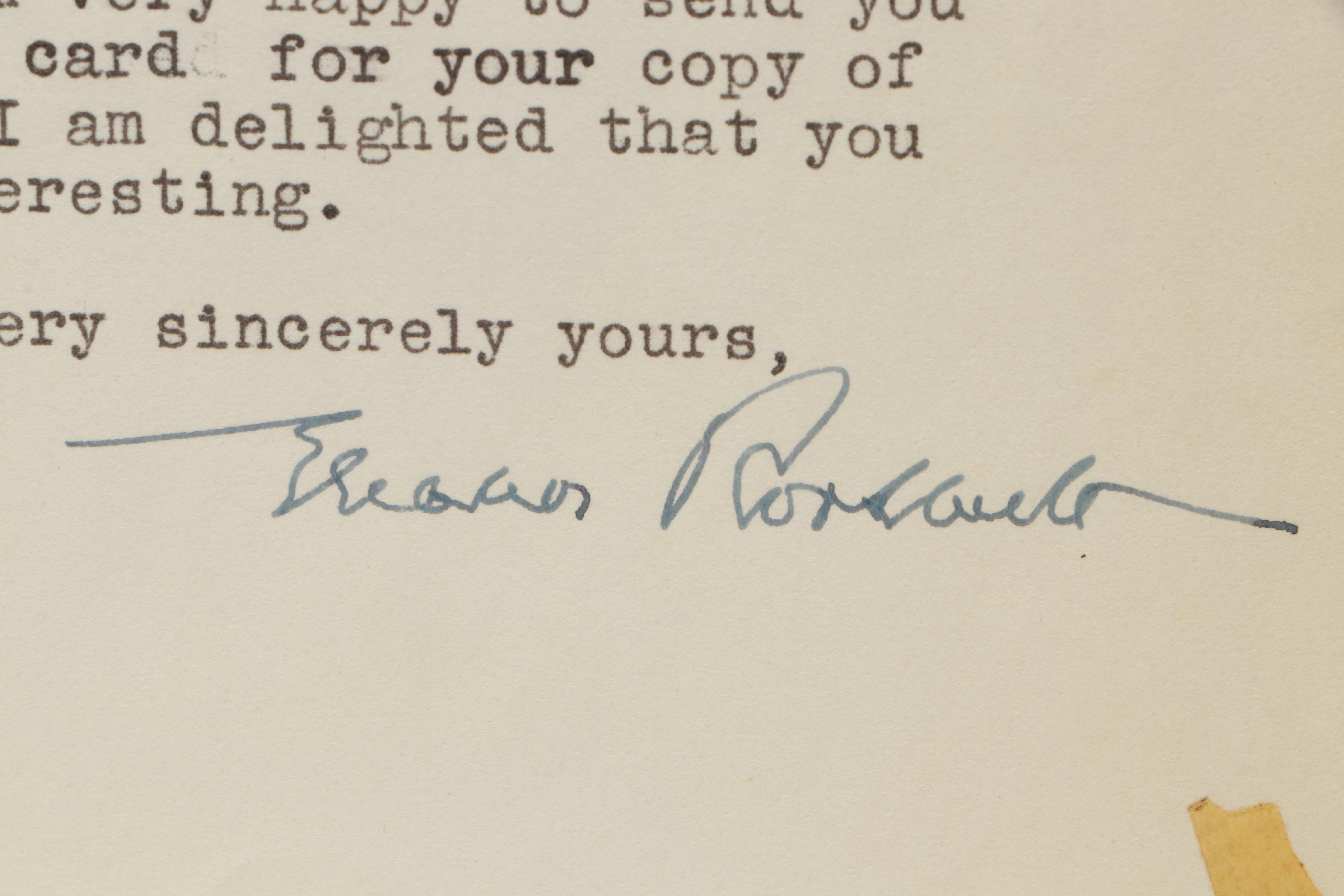 "This I Remember" by Eleanor Roosevelt with Signed Letter, Mid-20th Century