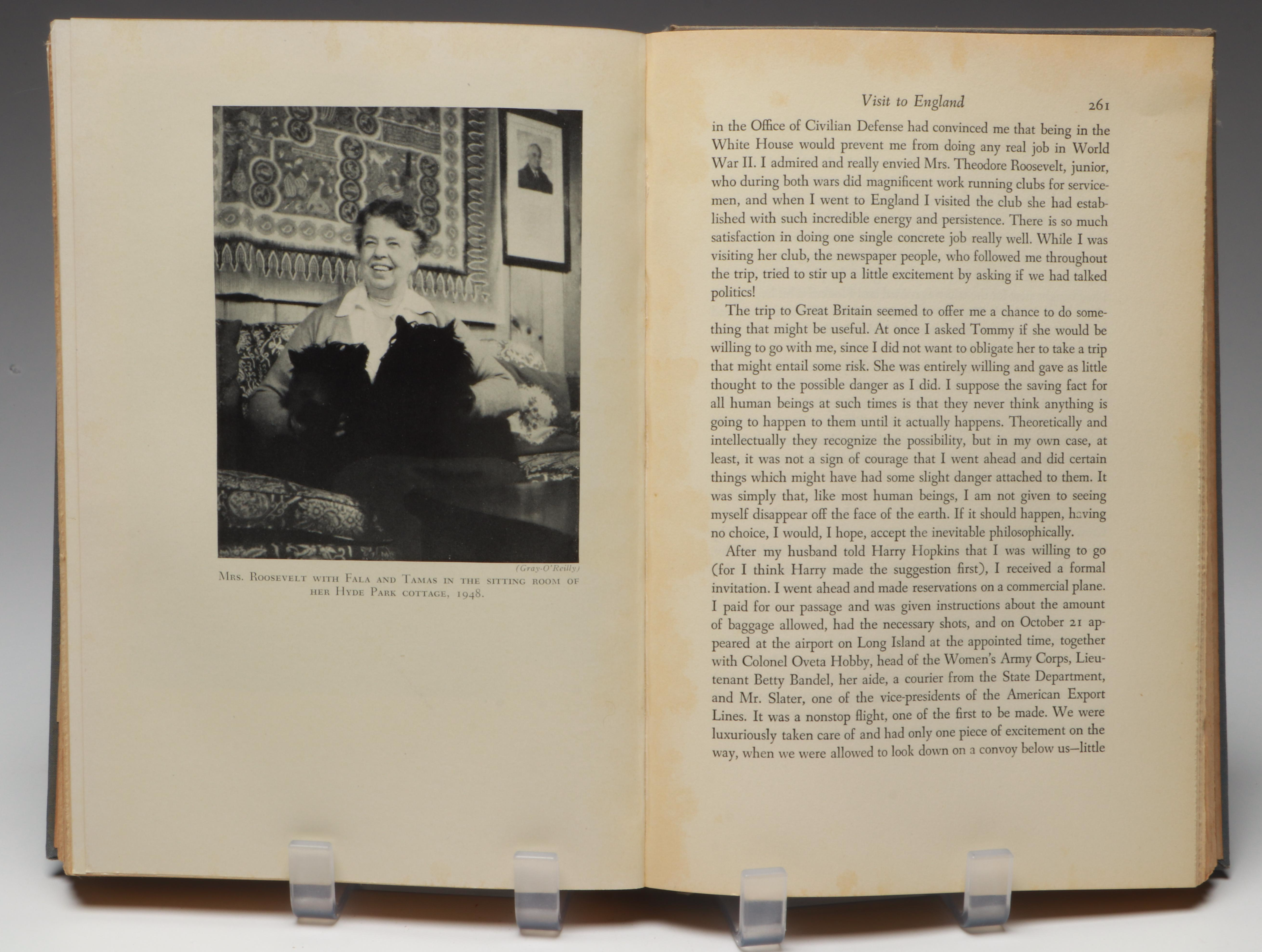 "This I Remember" by Eleanor Roosevelt with Signed Letter, Mid-20th Century