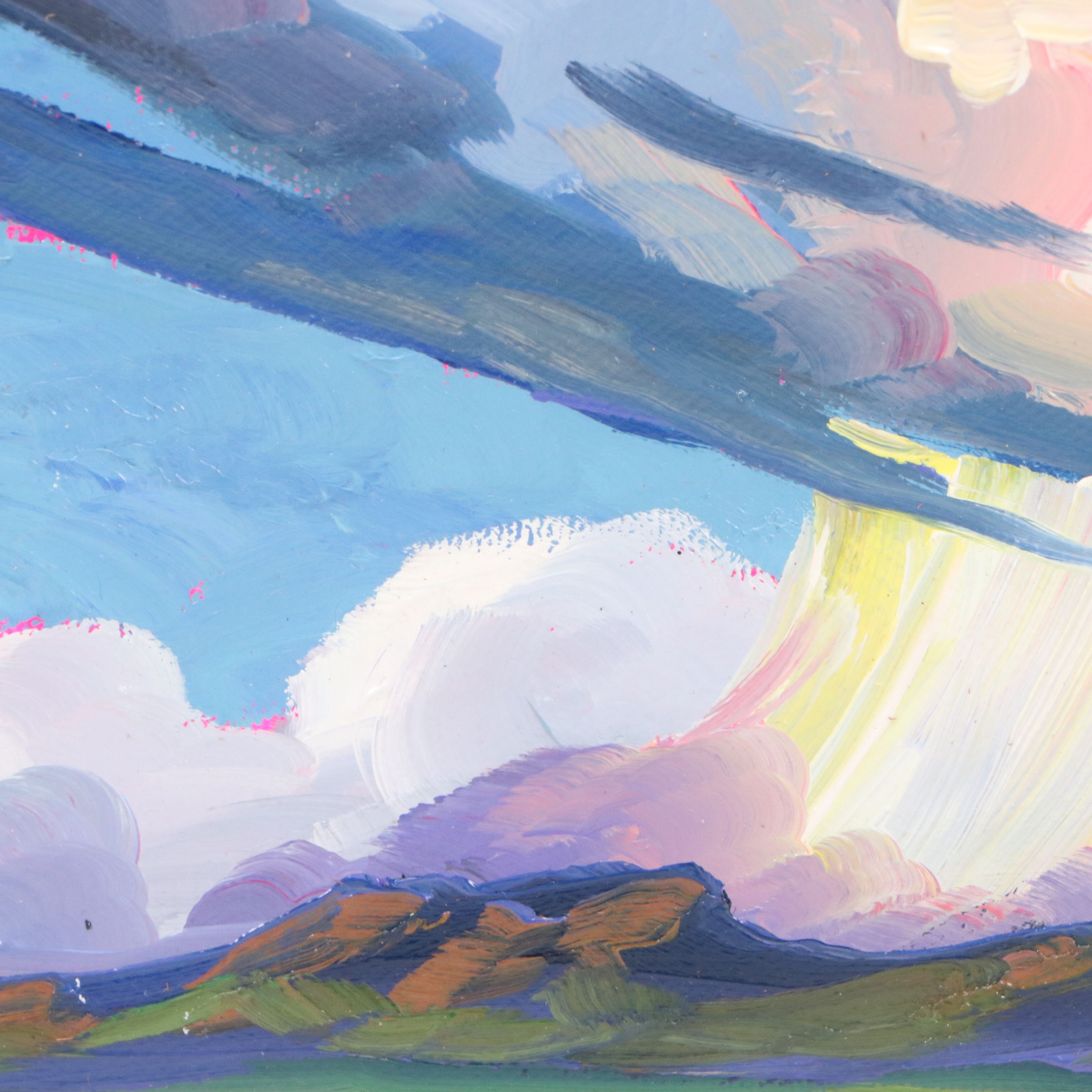 William Hawkins Mountainous Landscape Oil Painting, 2025