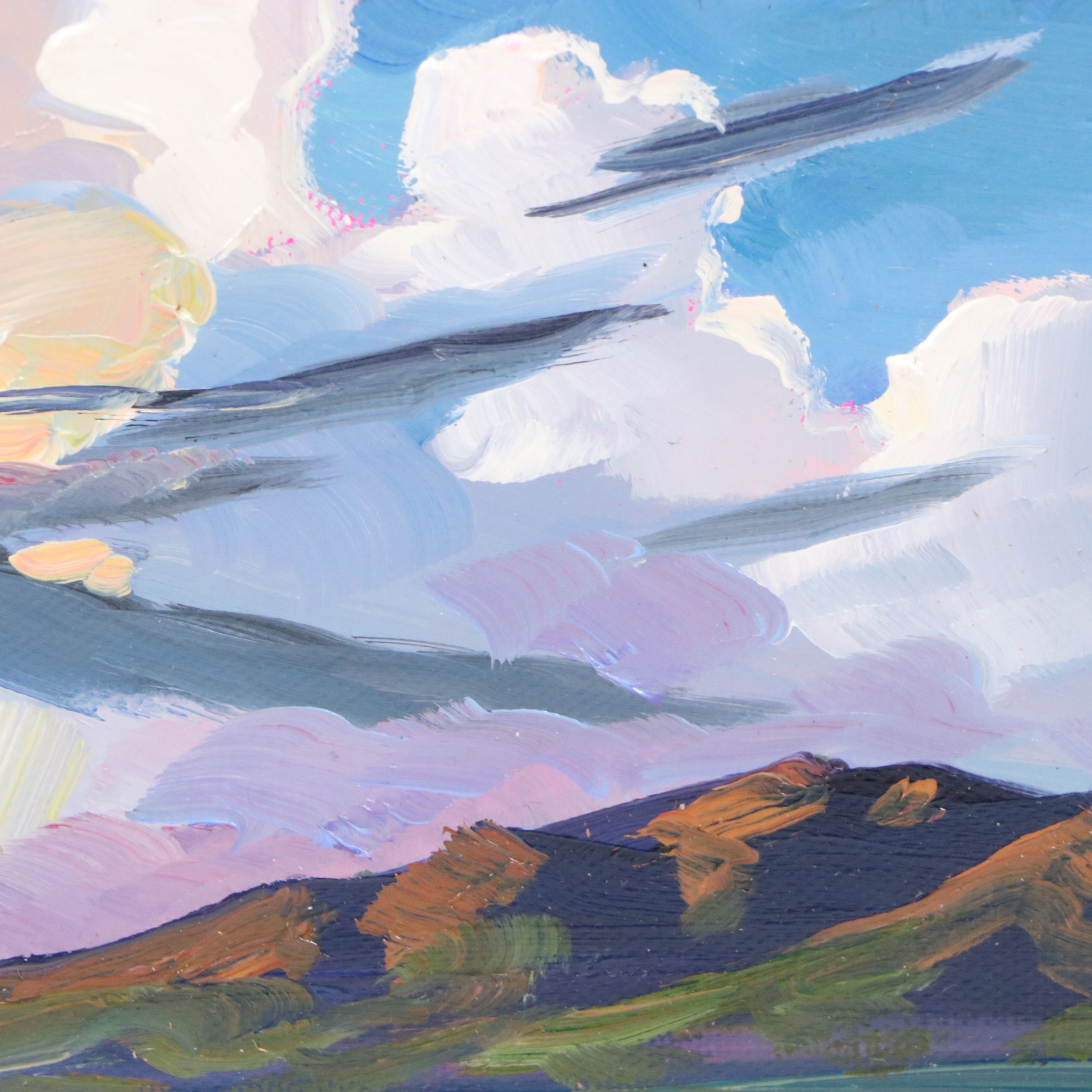 William Hawkins Mountainous Landscape Oil Painting, 2025