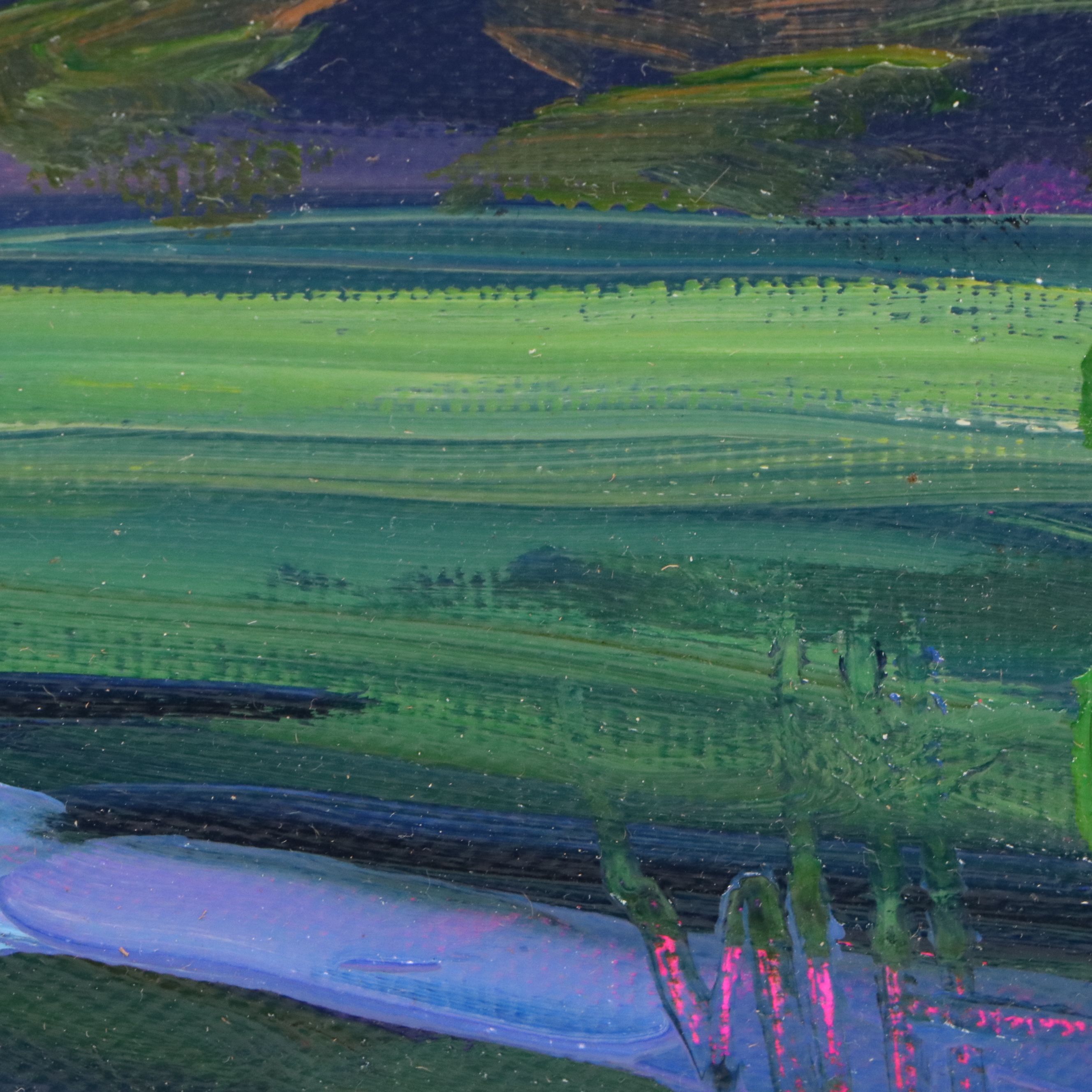 William Hawkins Mountainous Landscape Oil Painting, 2025