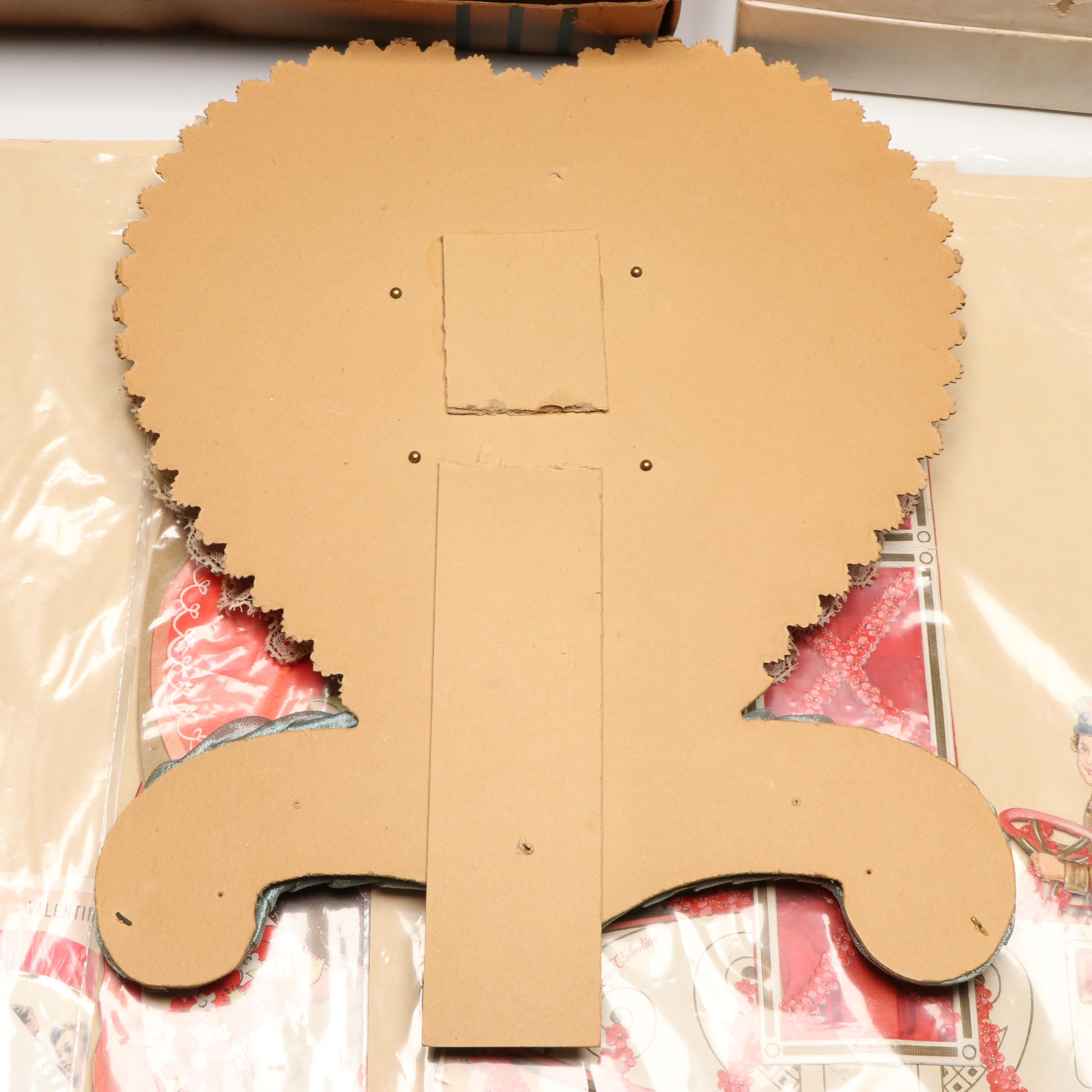 Antique and Vintage Die Cut Valentine's Day Cards with Other Decorations