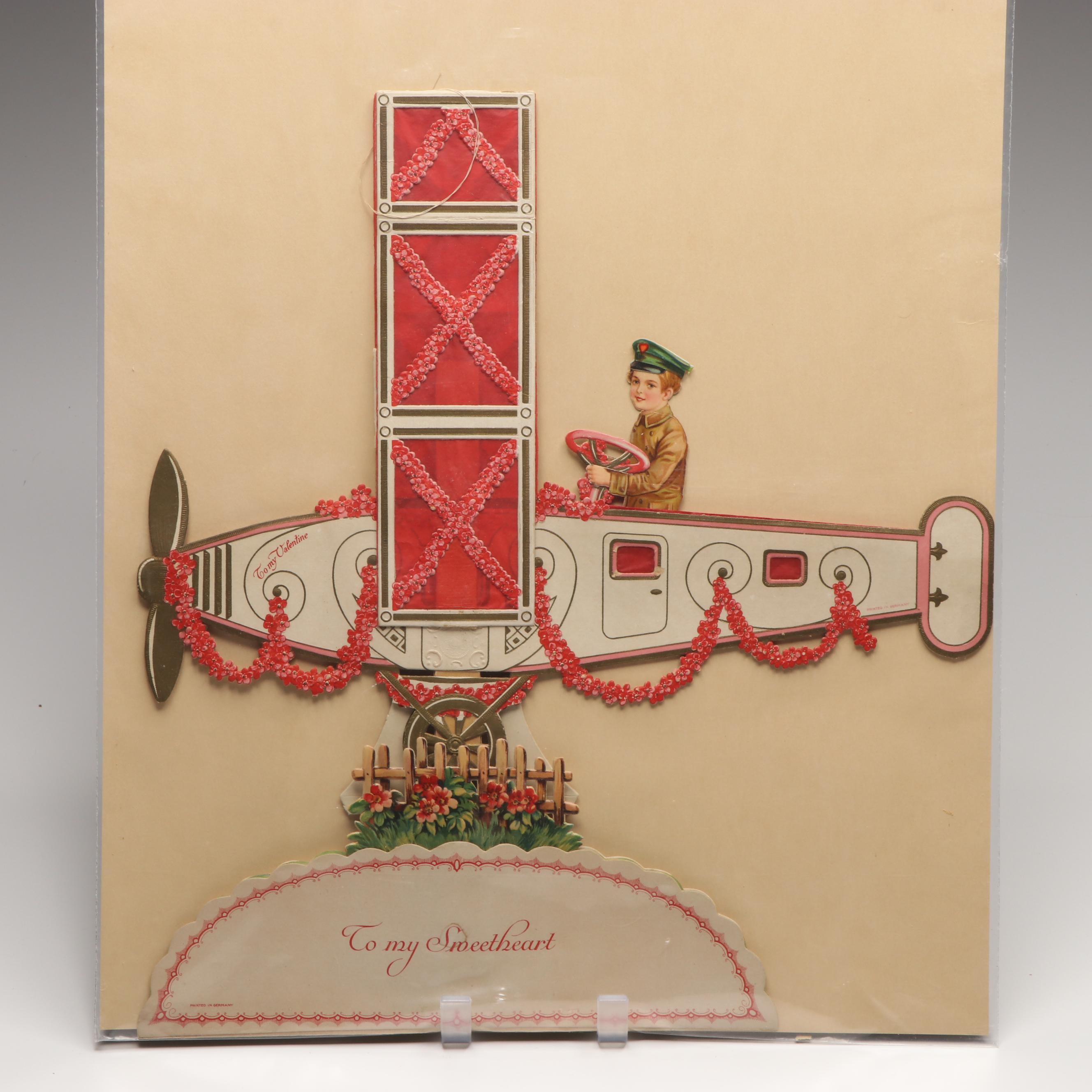 Antique and Vintage Die Cut Valentine's Day Cards with Other Decorations