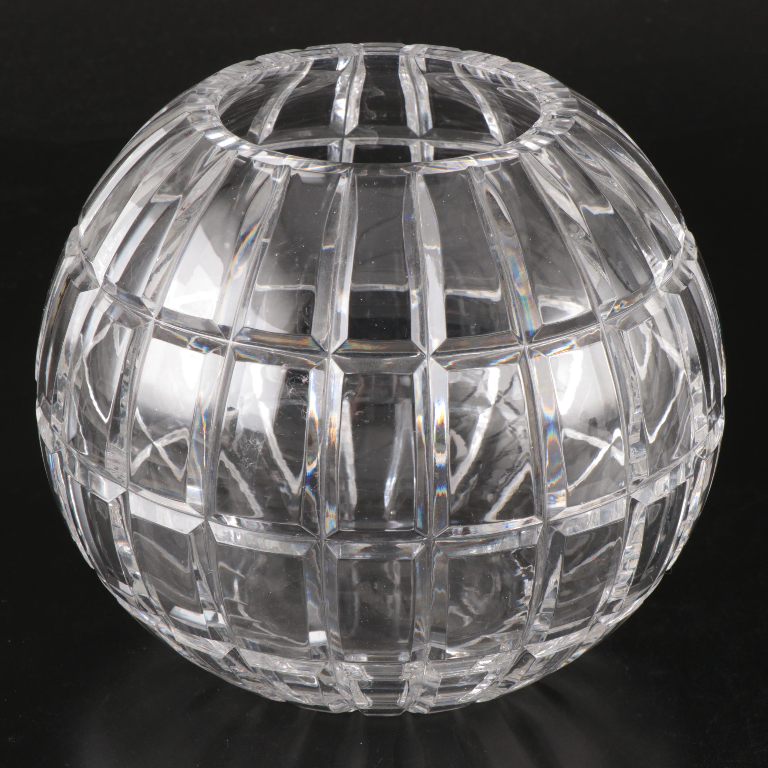 Christopher Stuart "Starstruck" Crystal Vase with Lenox and Other Tableware