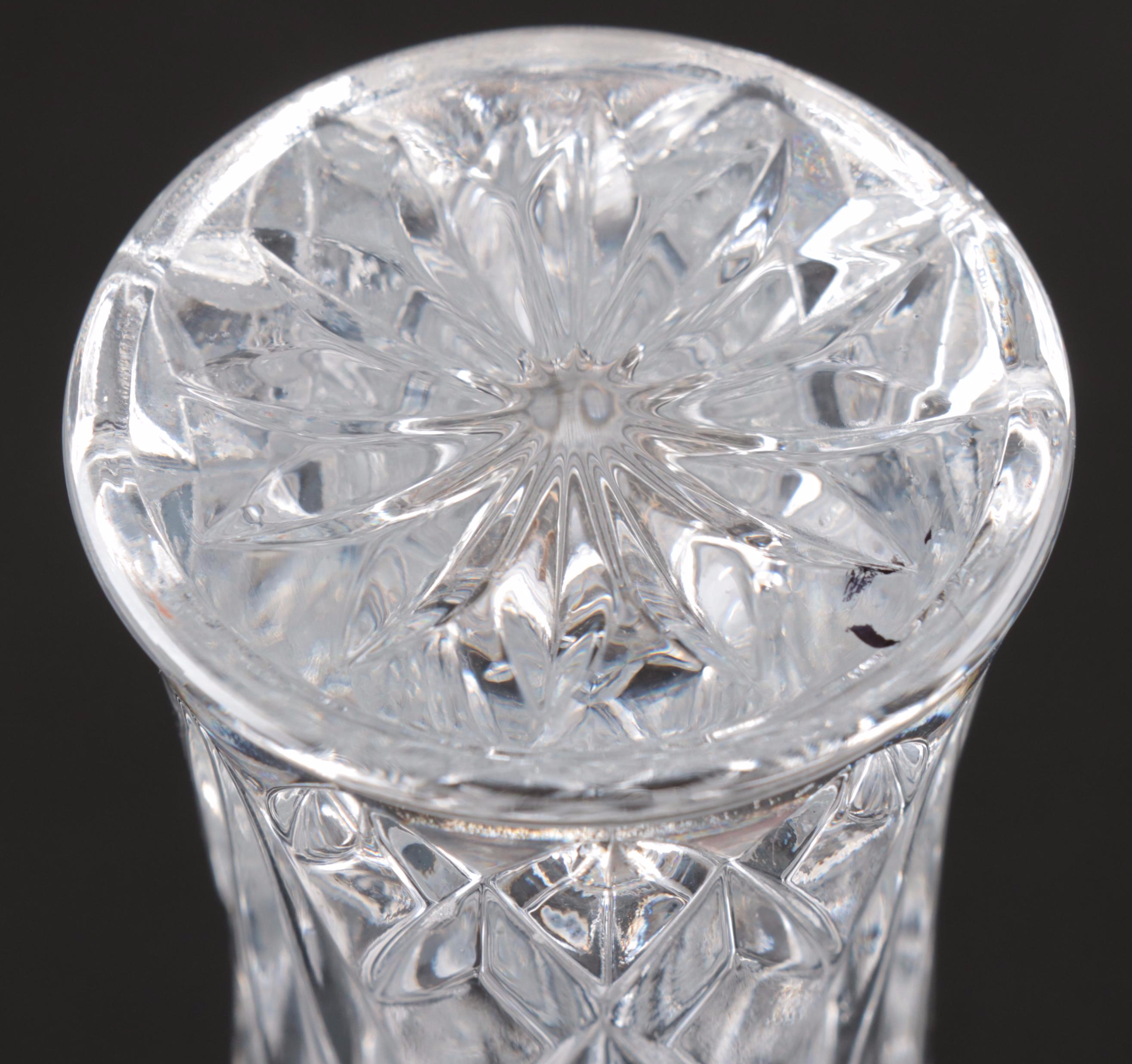 Christopher Stuart "Starstruck" Crystal Vase with Lenox and Other Tableware