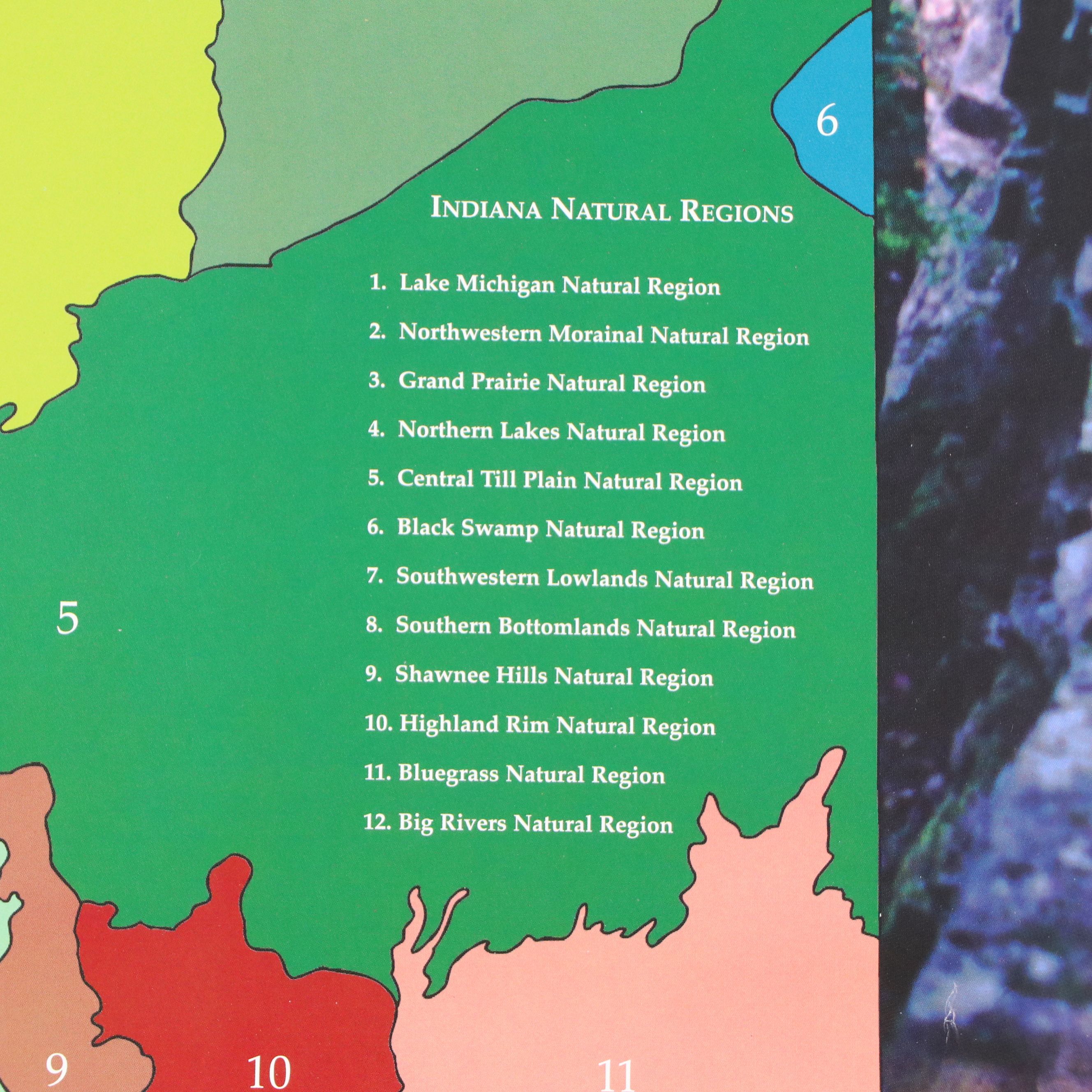 Educational Offset Lithograph Poster "Exploring Indiana Nature Preserves"