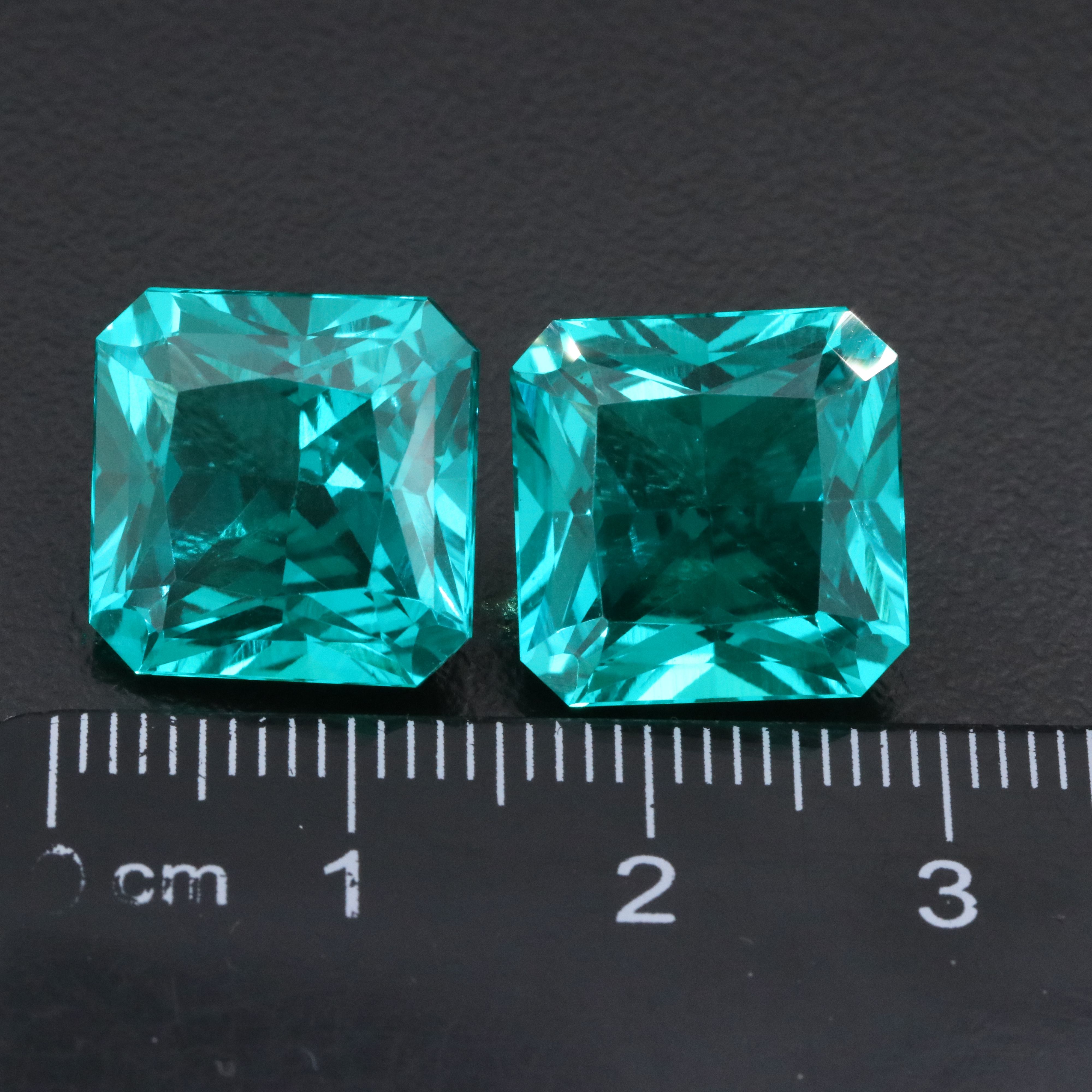 Loose 18.43 CTW Matched Pair Lab Grown Emerald