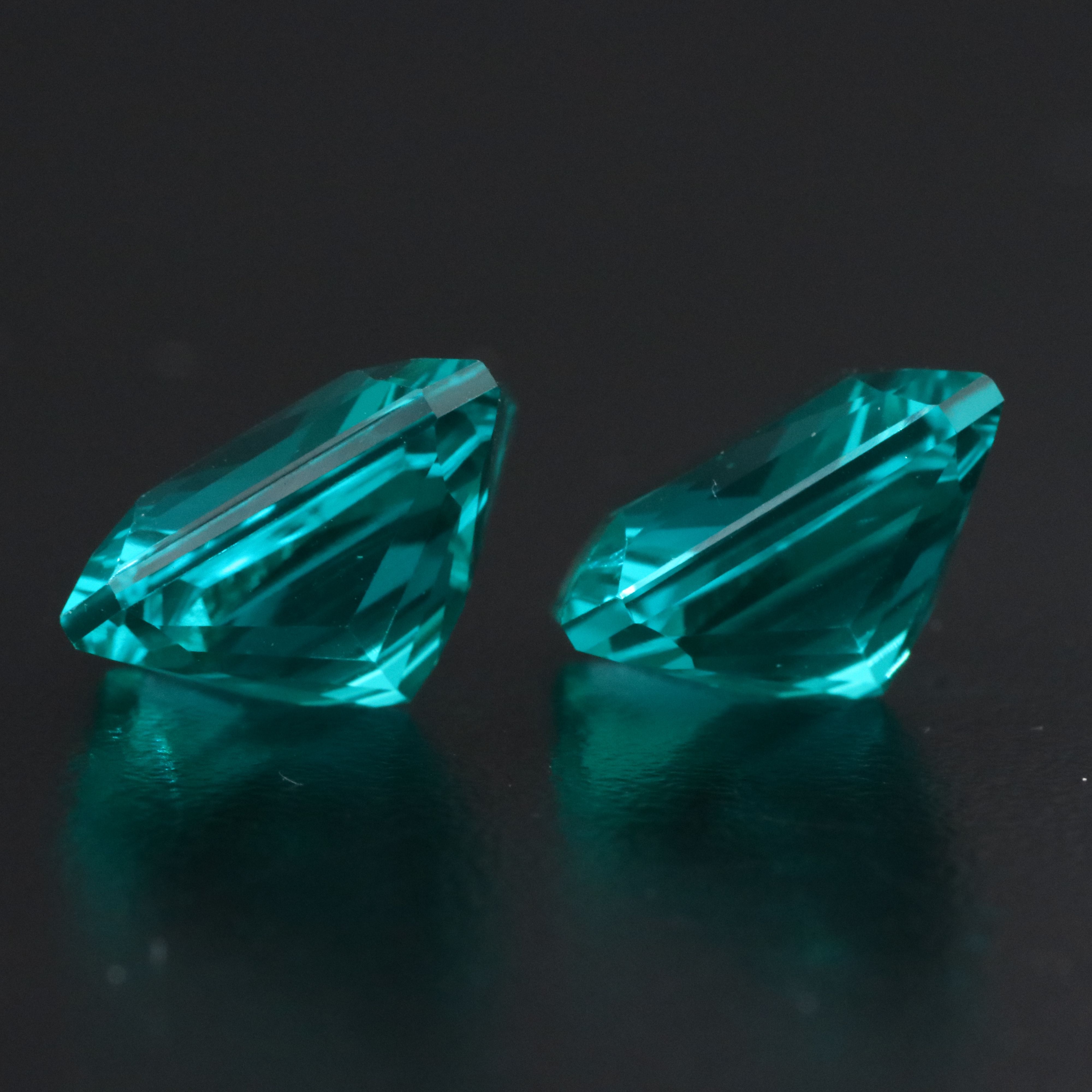 Loose 18.43 CTW Matched Pair Lab Grown Emerald