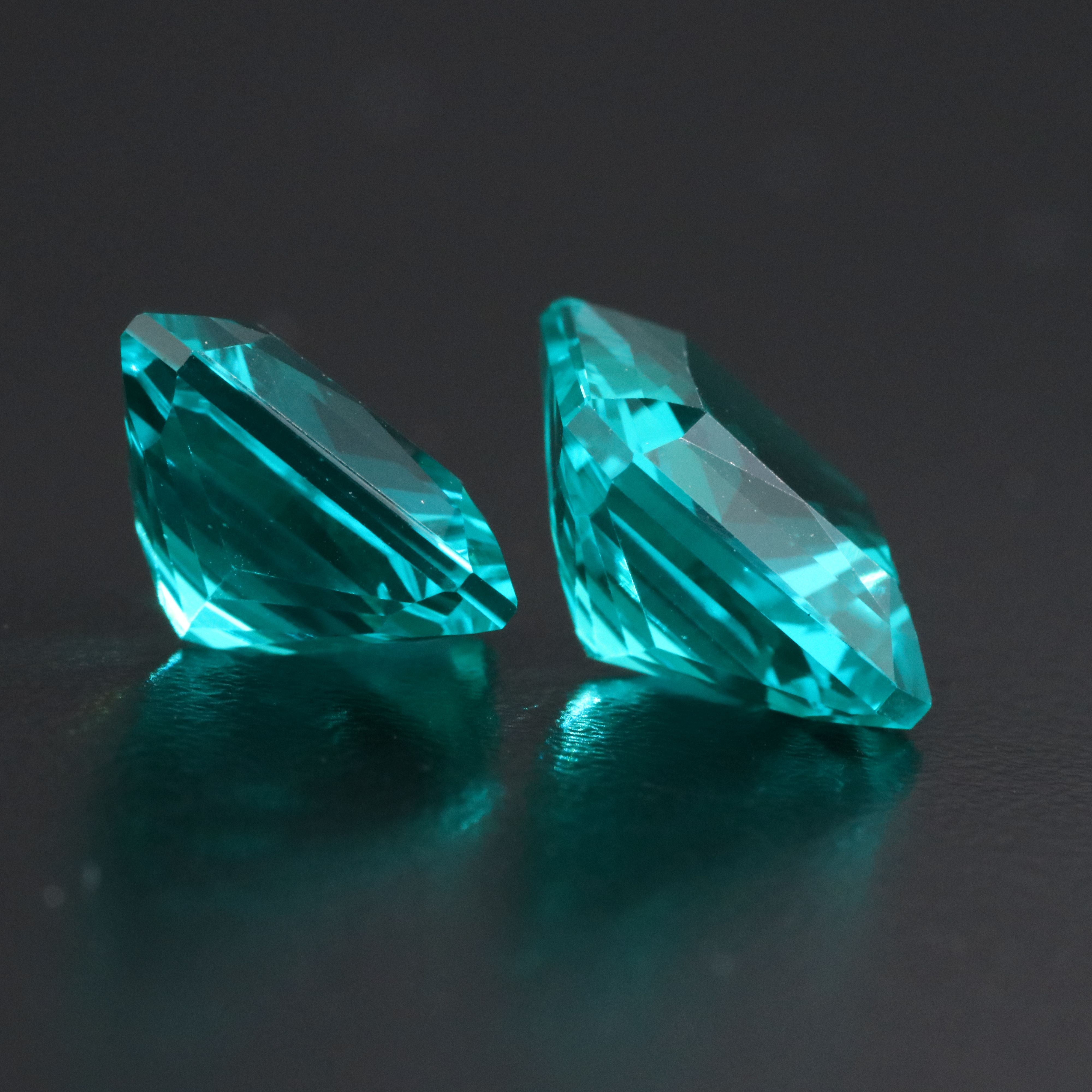 Loose 18.43 CTW Matched Pair Lab Grown Emerald
