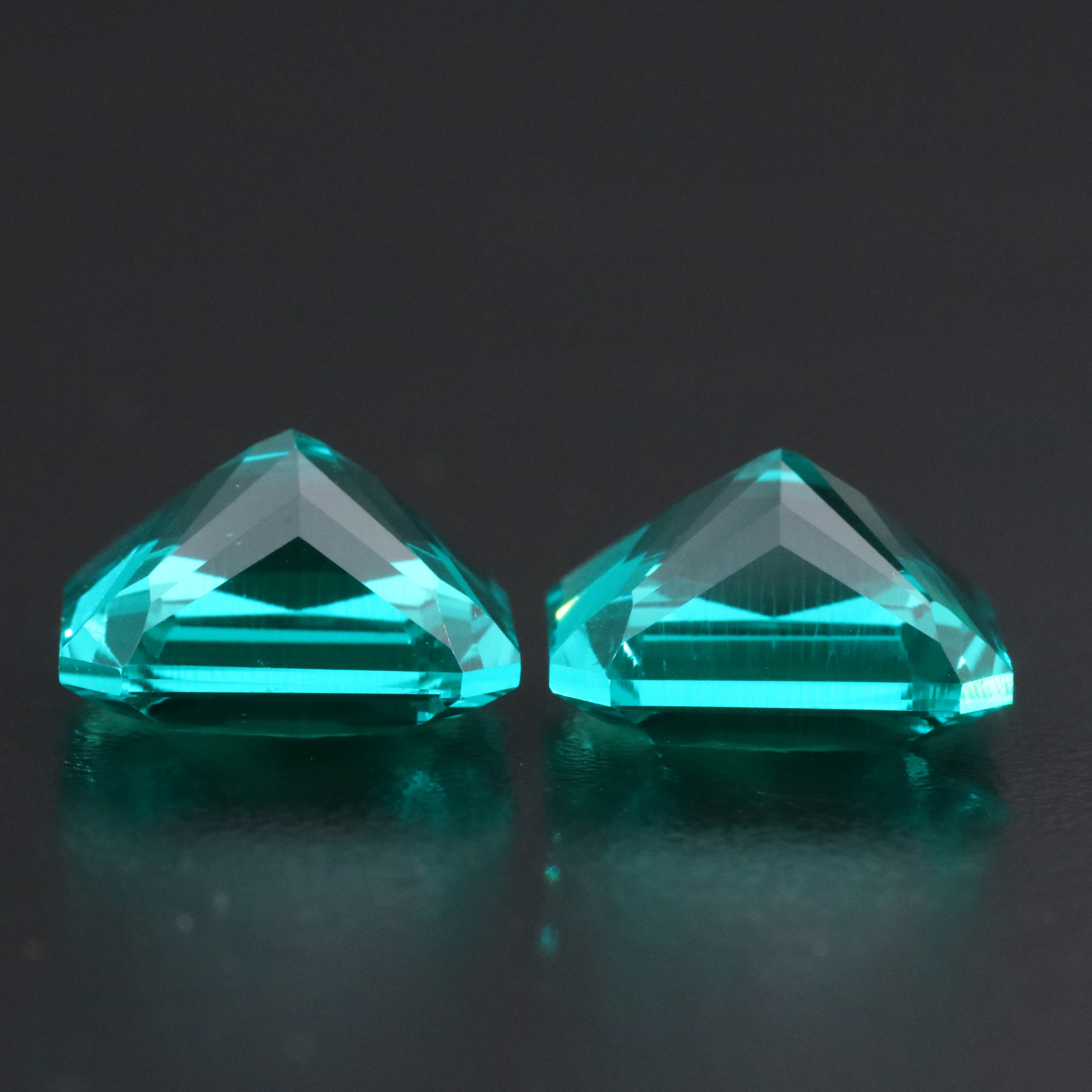 Loose 18.43 CTW Matched Pair Lab Grown Emerald