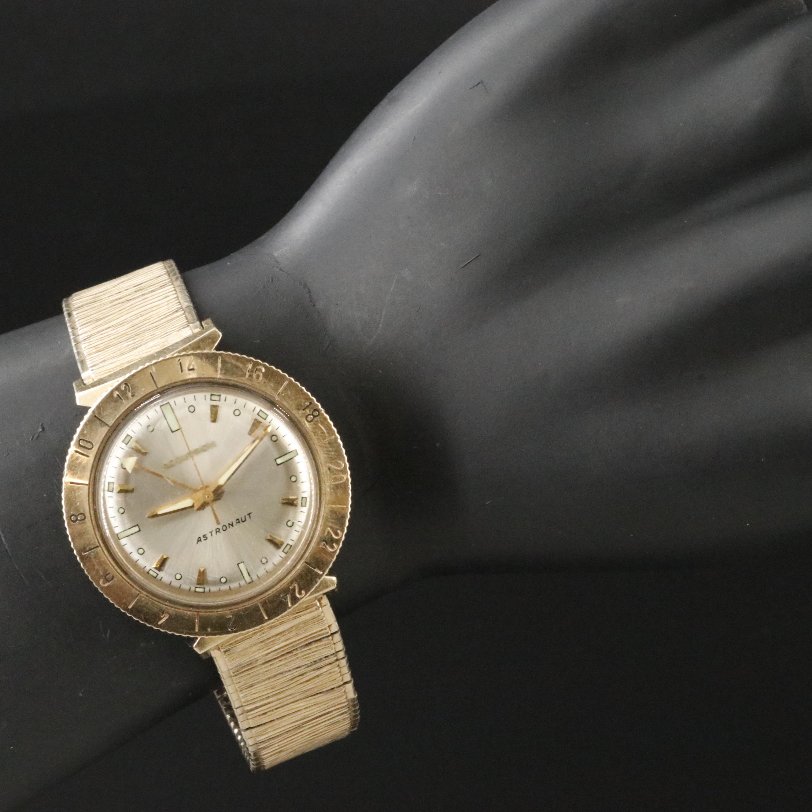 1965 Bulova Accutron Astronaut 14K Bezel GMT Watch D22792