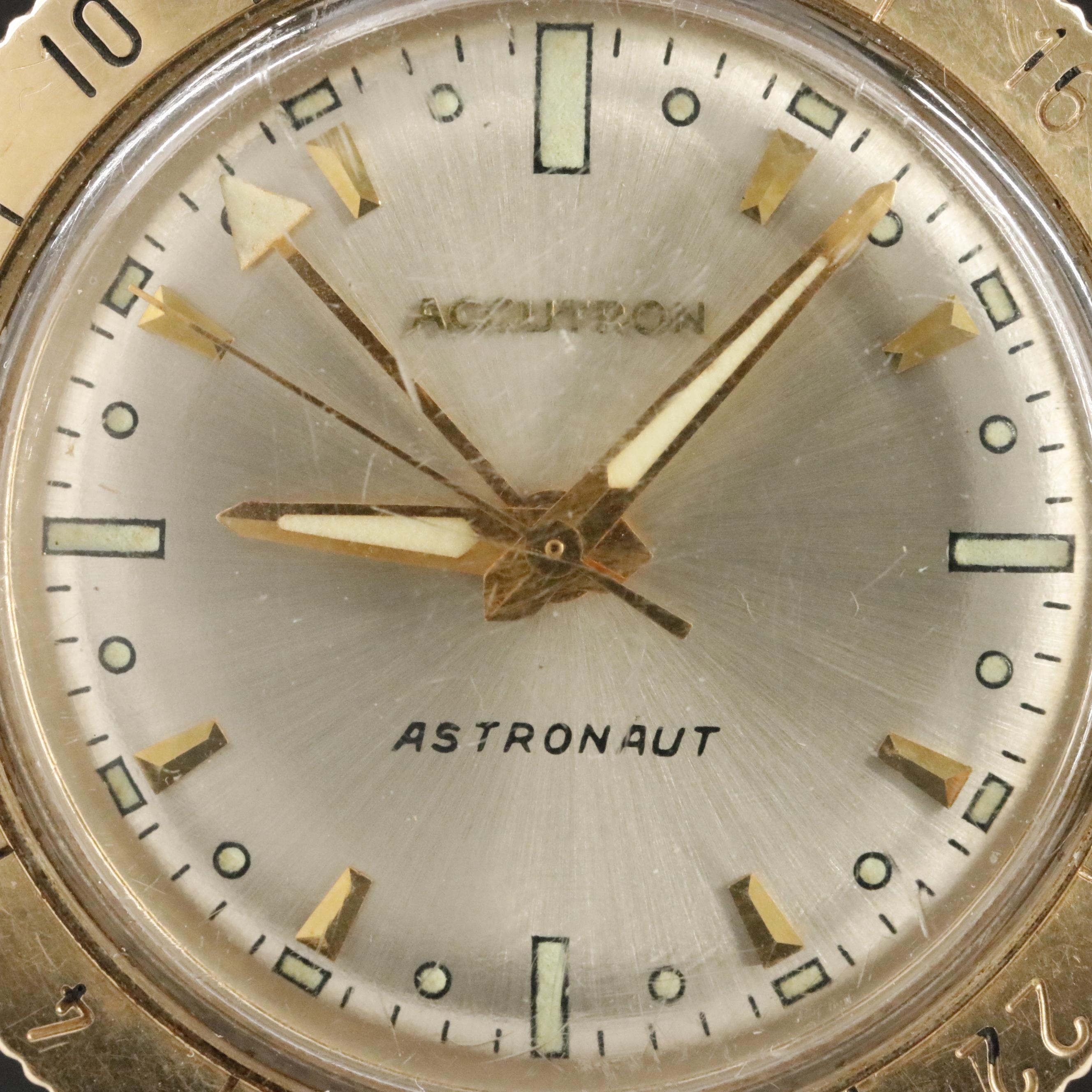 1965 Bulova Accutron Astronaut 14K Bezel GMT Watch D22792