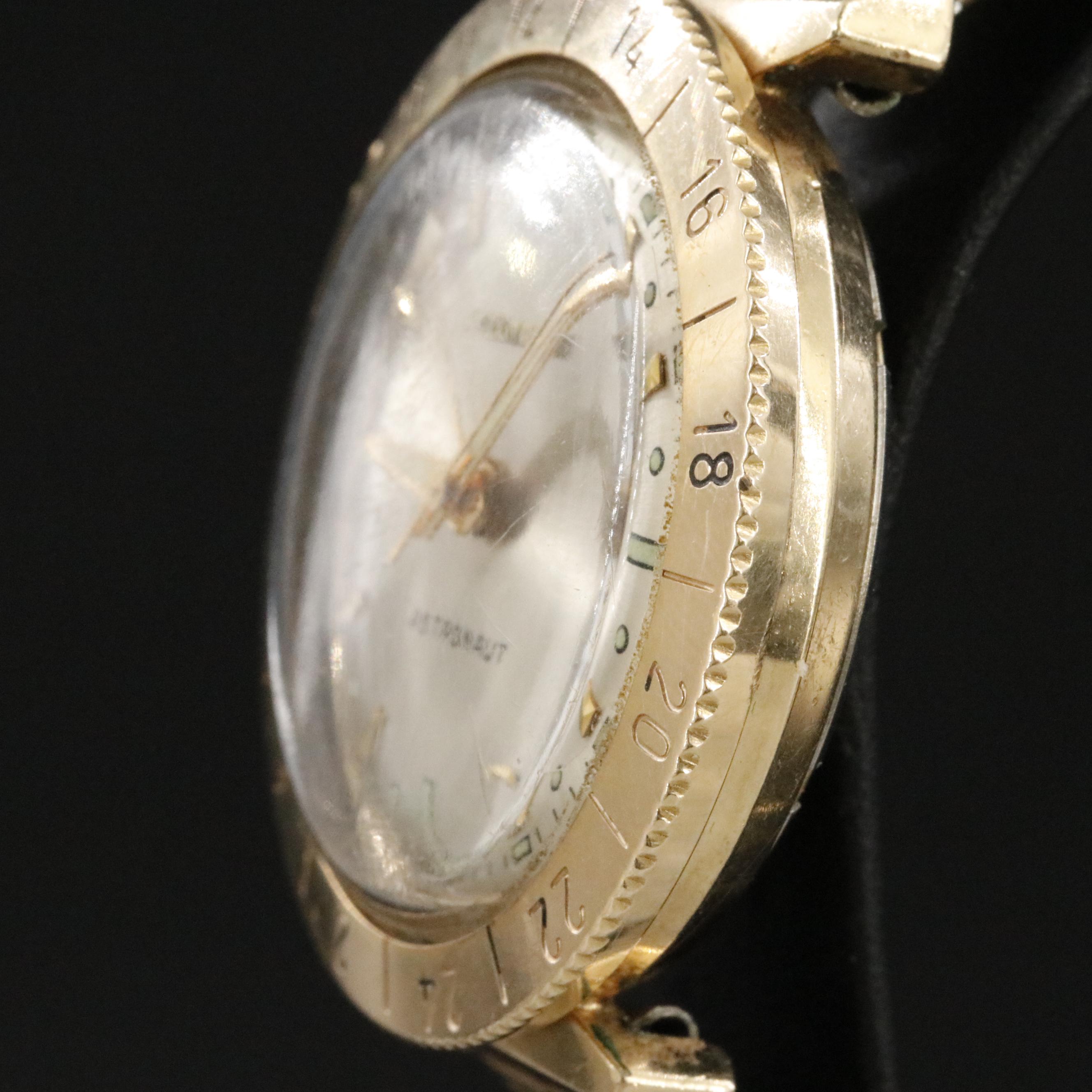 1965 Bulova Accutron Astronaut 14K Bezel GMT Watch D22792