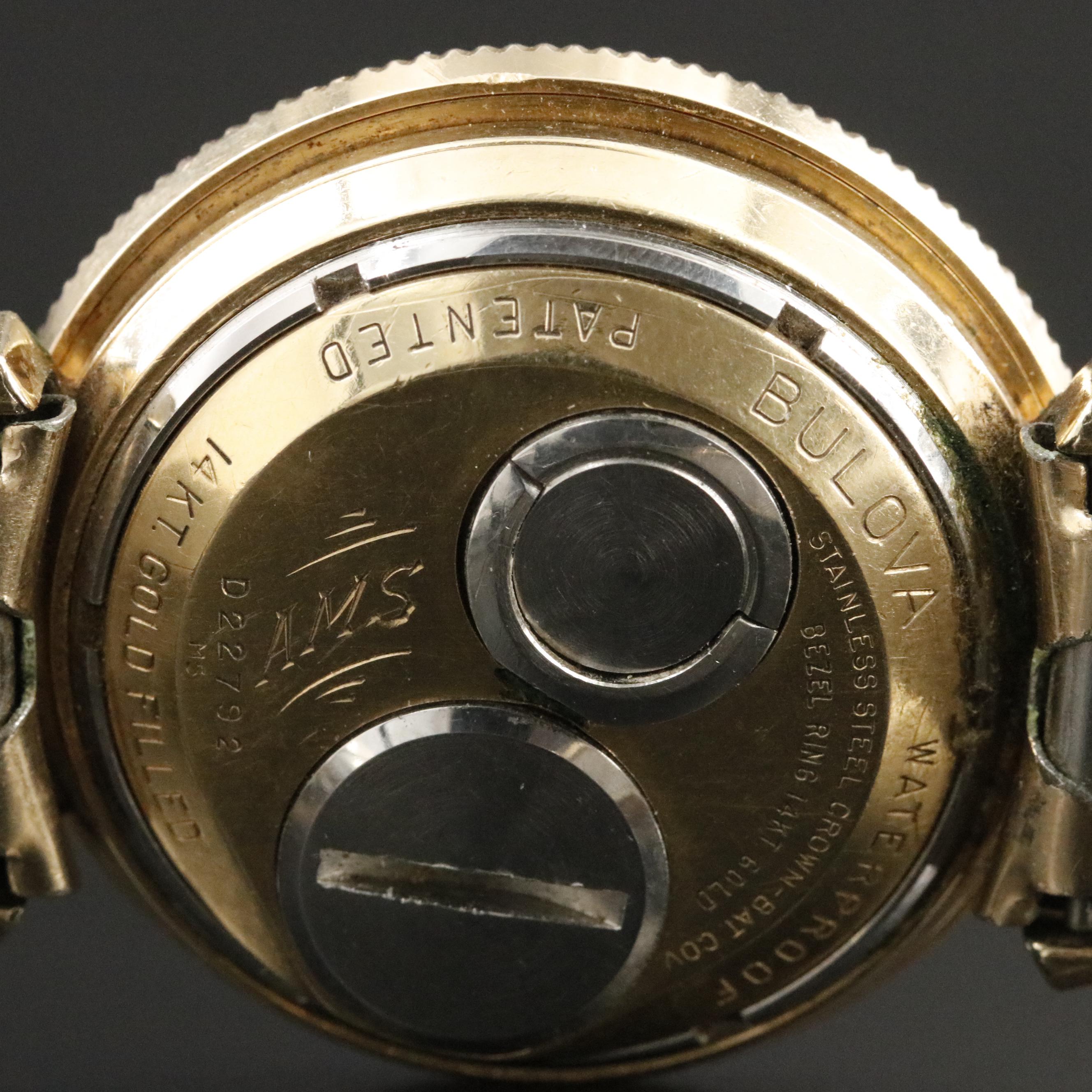 1965 Bulova Accutron Astronaut 14K Bezel GMT Watch D22792