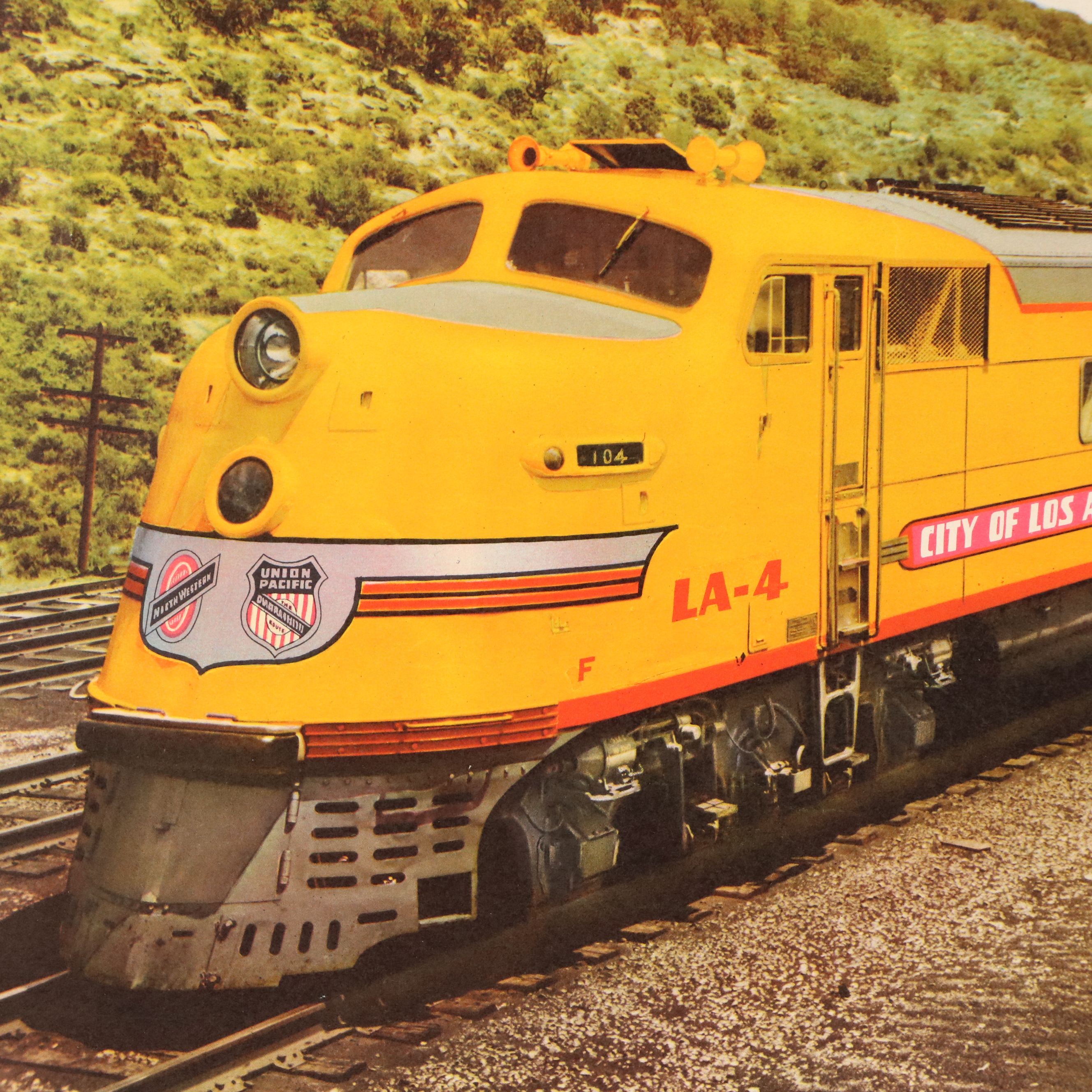 Offset Lithograph "Union Pacific Railroad, City of Los Angeles...," 20th Century