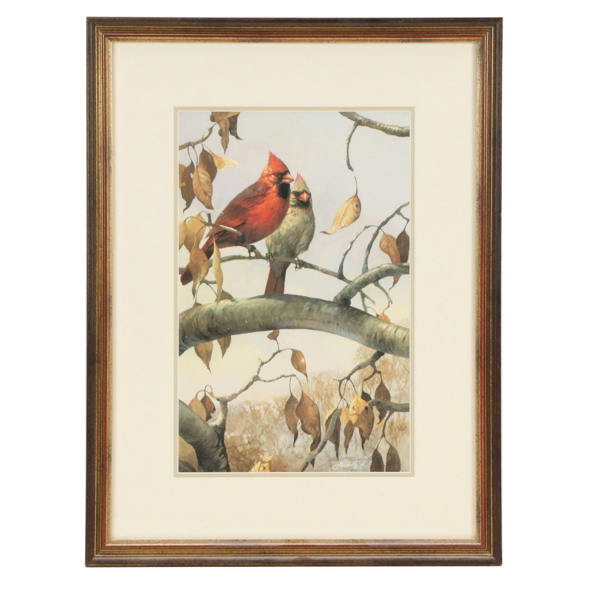 Mario Fernández Offset Lithograph "Spring Robins" and More