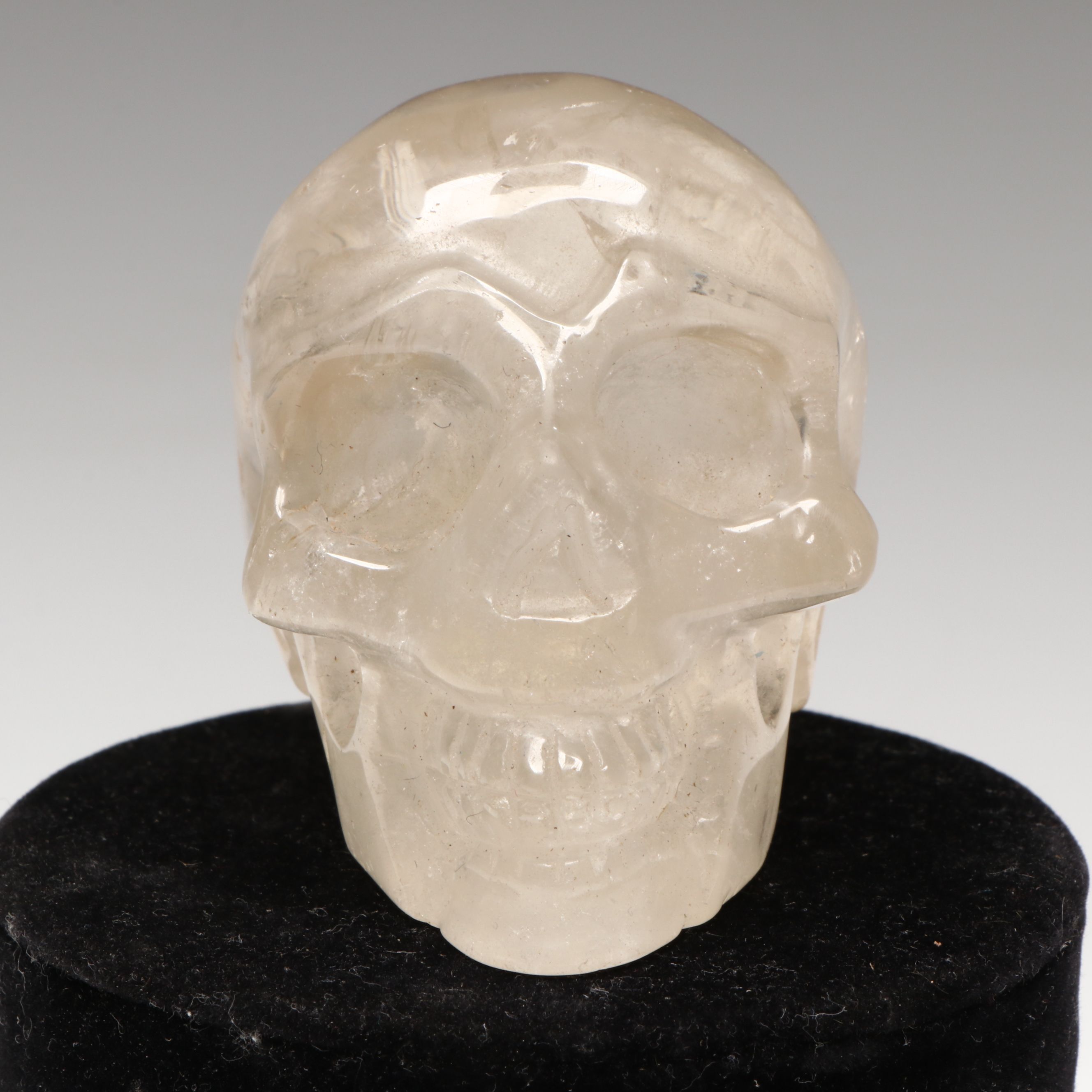 Aztec Style Rock Crystal Skull