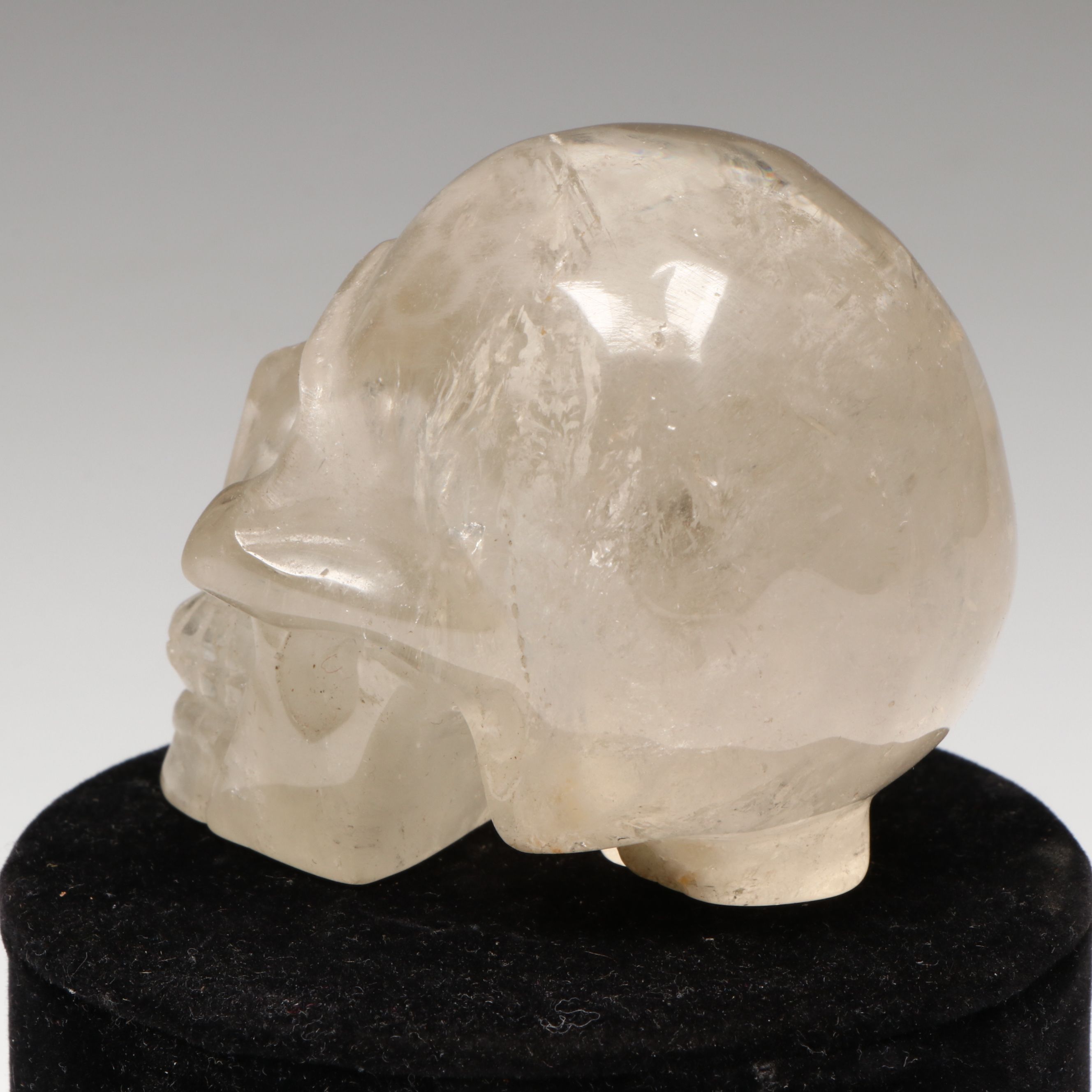 Aztec Style Rock Crystal Skull